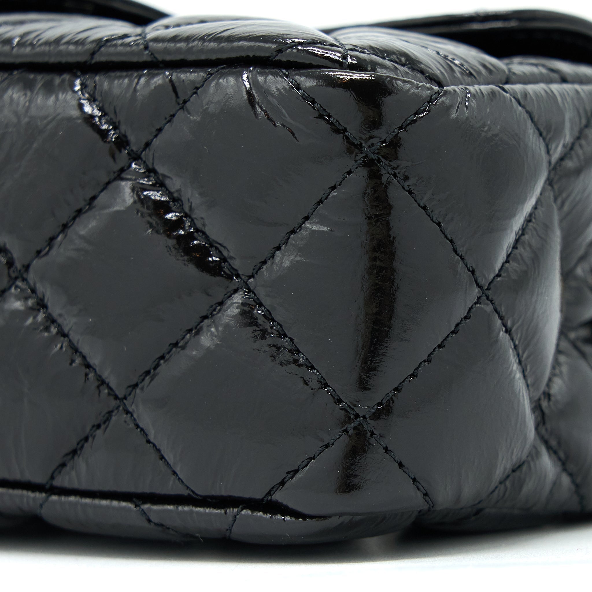 CHANEL 23C SMALL HOBO BAG SHINY CALFSKIN BLACK BRUSHED GHW (MICROCHIP)
