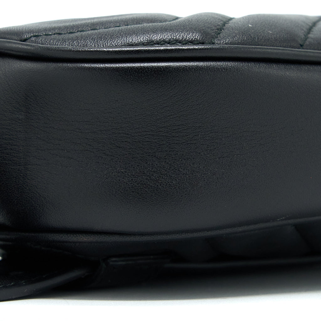 GUCCI SIZE95 MARMONT BELT BAG BLACK GHW