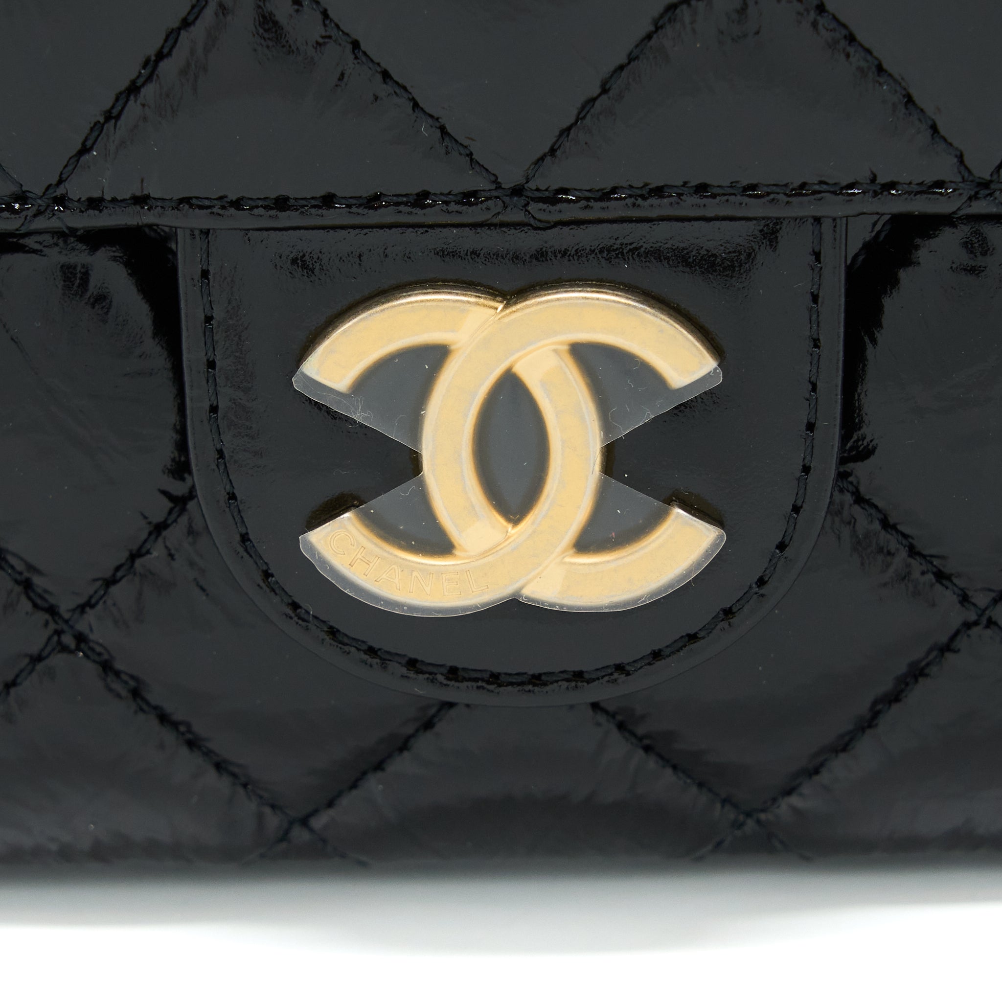CHANEL 23C SMALL HOBO BAG SHINY CALFSKIN BLACK BRUSHED GHW (MICROCHIP)
