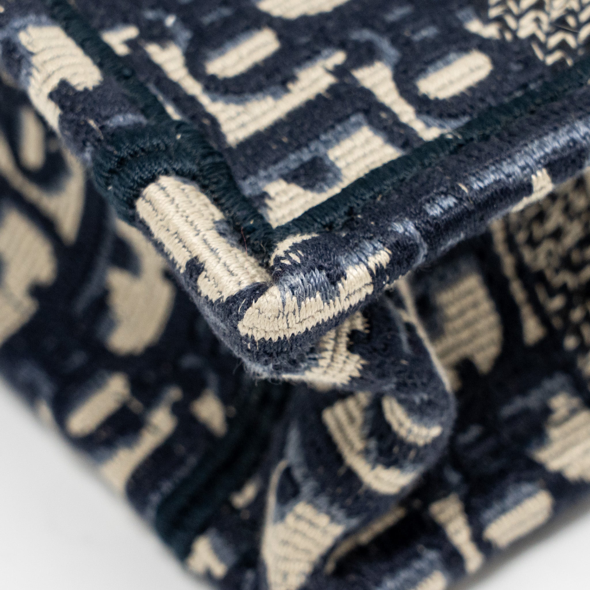 DIOR MINI BOOK TOTE BAG BLUE OBLIQUE EMBRIODERY
