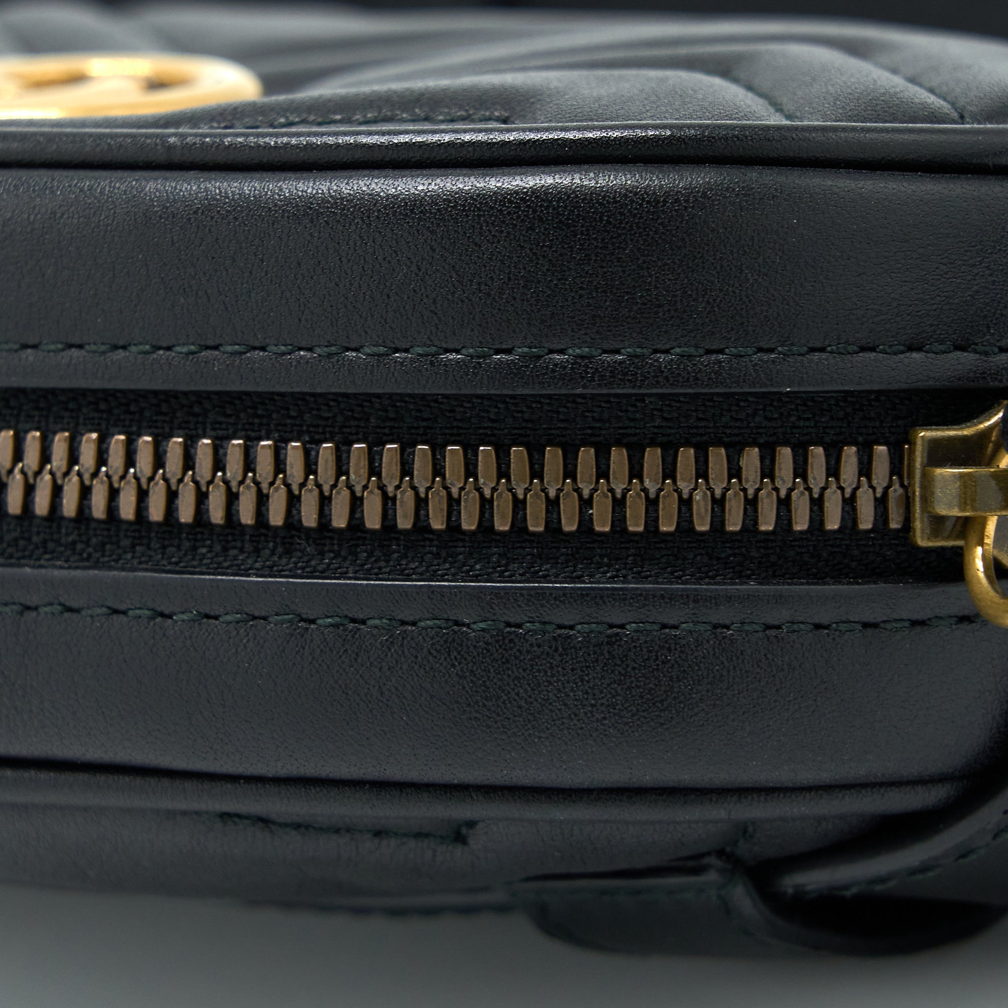 GUCCI SIZE95 MARMONT BELT BAG BLACK GHW