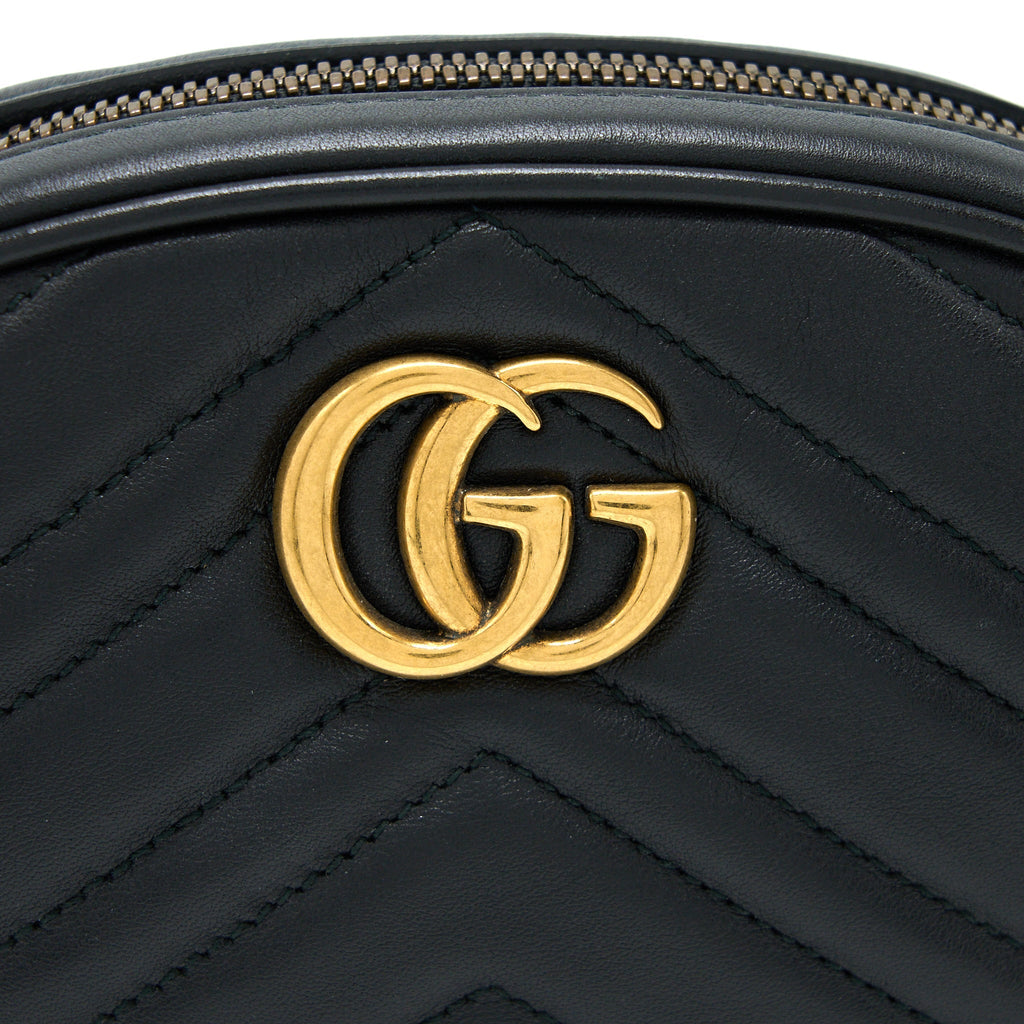 GUCCI SIZE95 MARMONT BELT BAG BLACK GHW