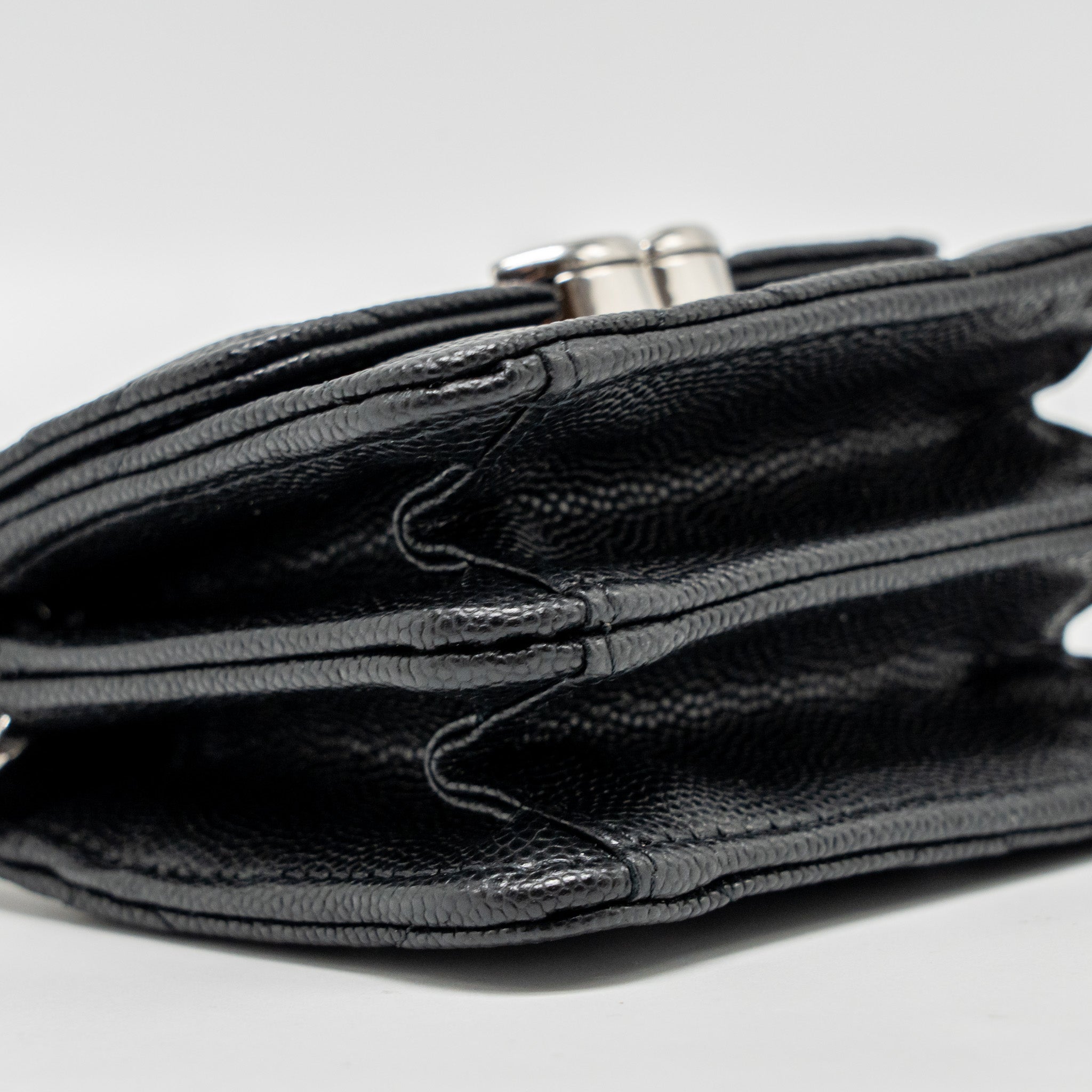CHANEL 22S MINI CLUTCH WITH CHAIN CAVIAR BLACK SHW