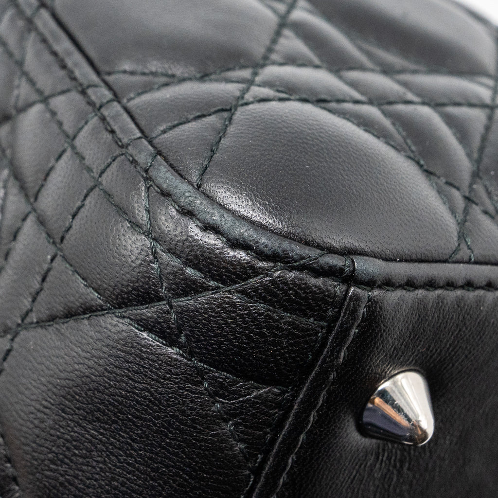 DIOR MEDIUM LADY DIOR LAMBSKIN BLACK SHW