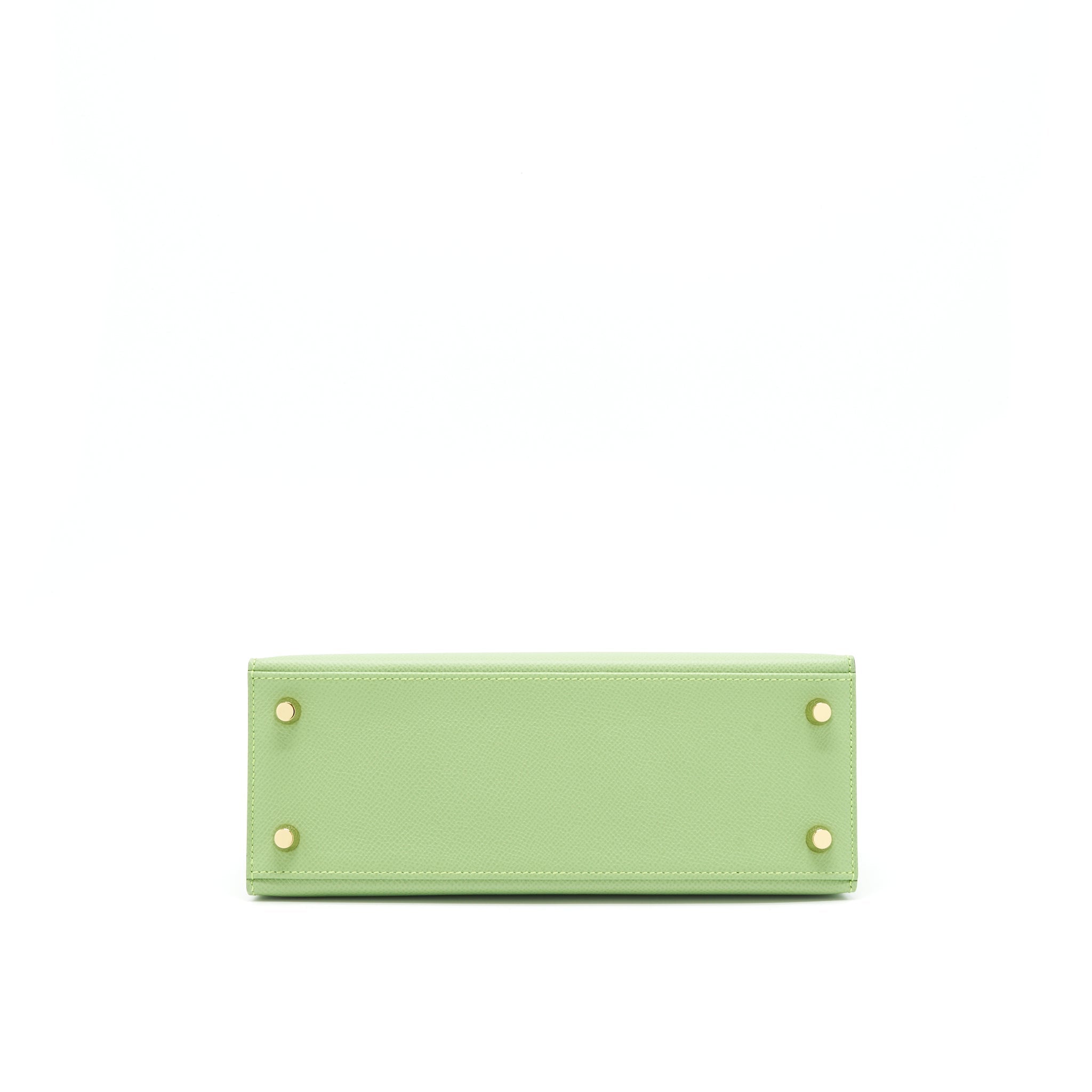HERMES KELLY 25 SELLIER EPSOM VERT CRIQUET GHW
