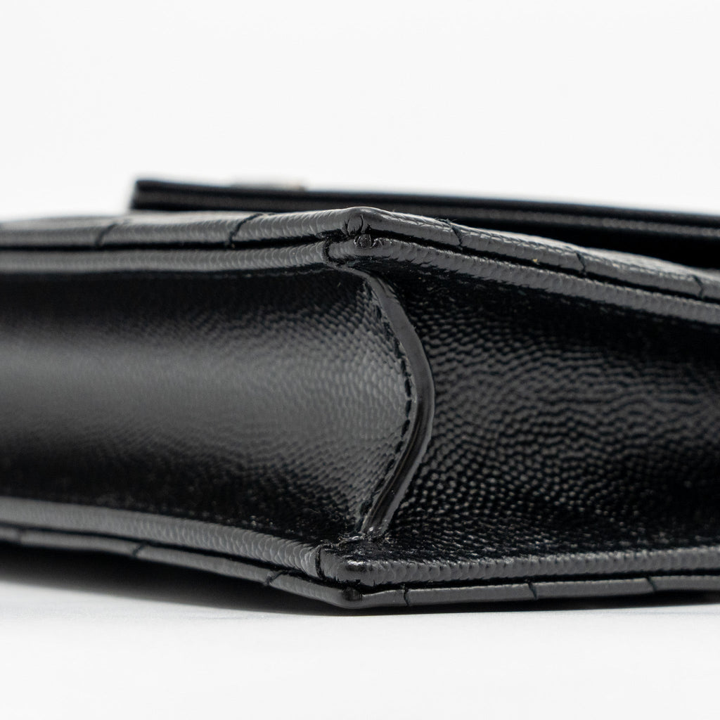 SAINT LAURENT/ YSL ENVELOPE CHAIN WALLET CALFSKIN BLACK SHW