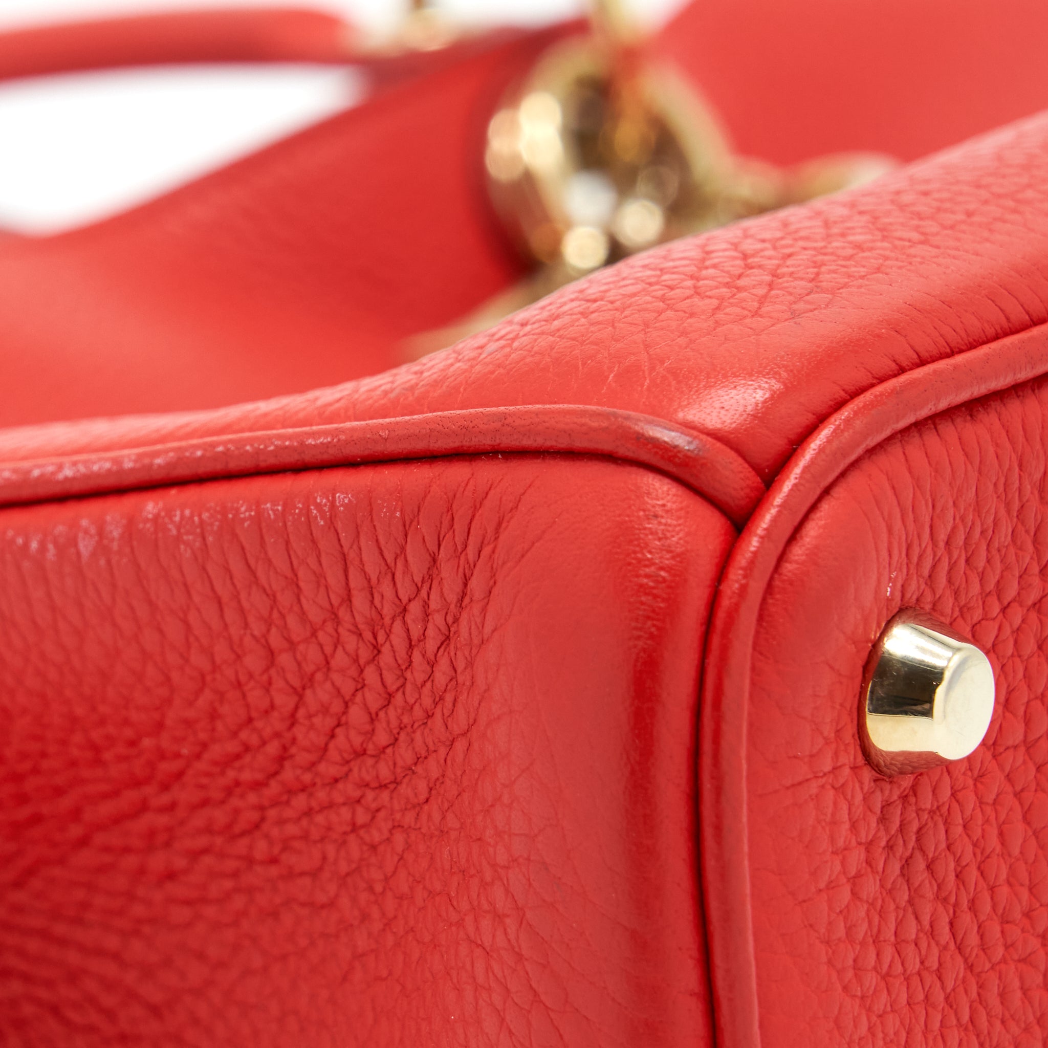 DIOR DIORISSIMO TOTE BAG RED LGHW