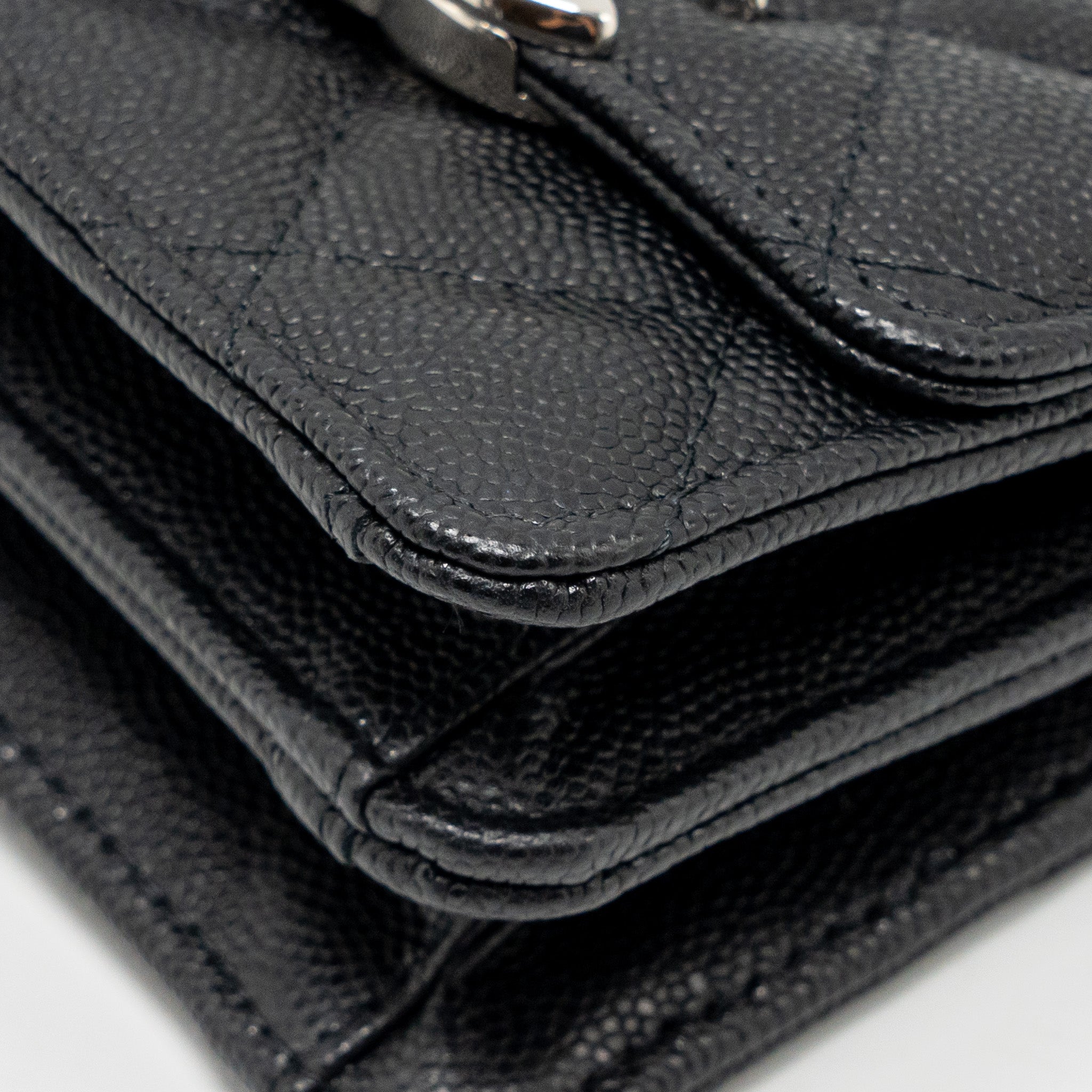 CHANEL 22S MINI CLUTCH WITH CHAIN CAVIAR BLACK SHW
