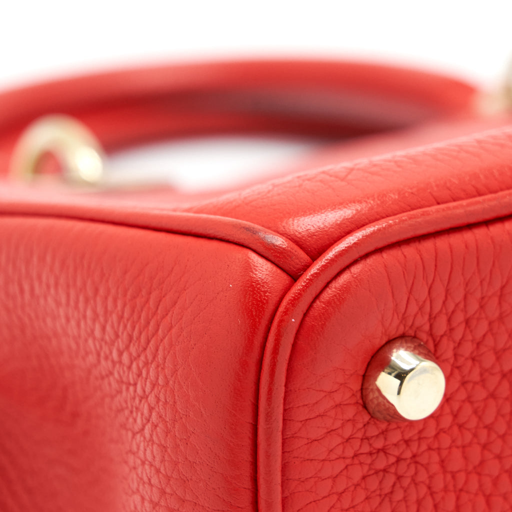 DIOR DIORISSIMO TOTE BAG RED LGHW