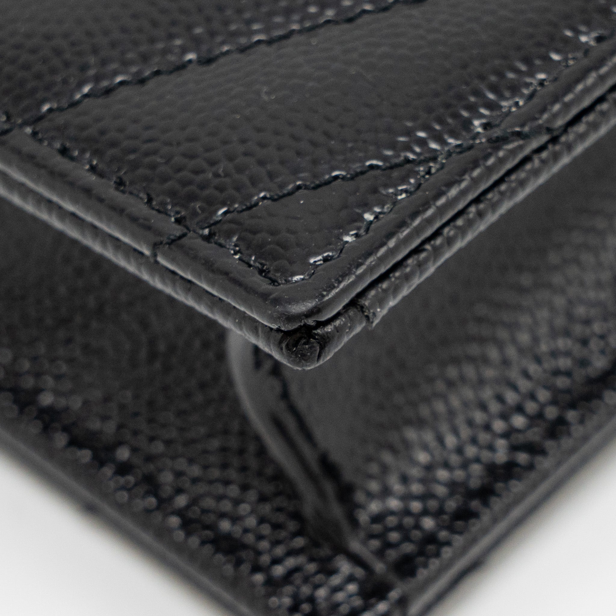 SAINT LAURENT/ YSL ENVELOPE CHAIN WALLET CALFSKIN BLACK SHW