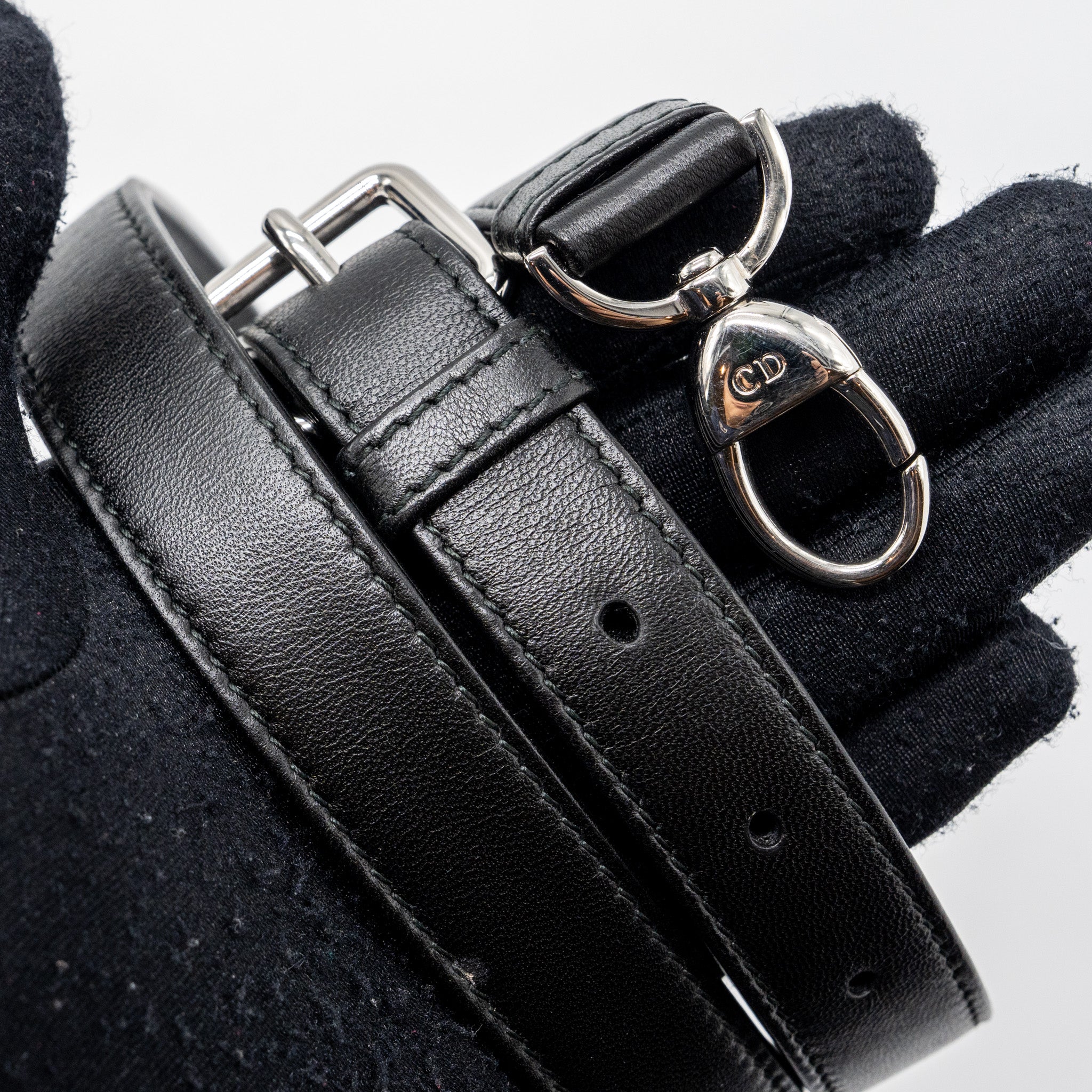 DIOR MEDIUM LADY DIOR LAMBSKIN BLACK SHW