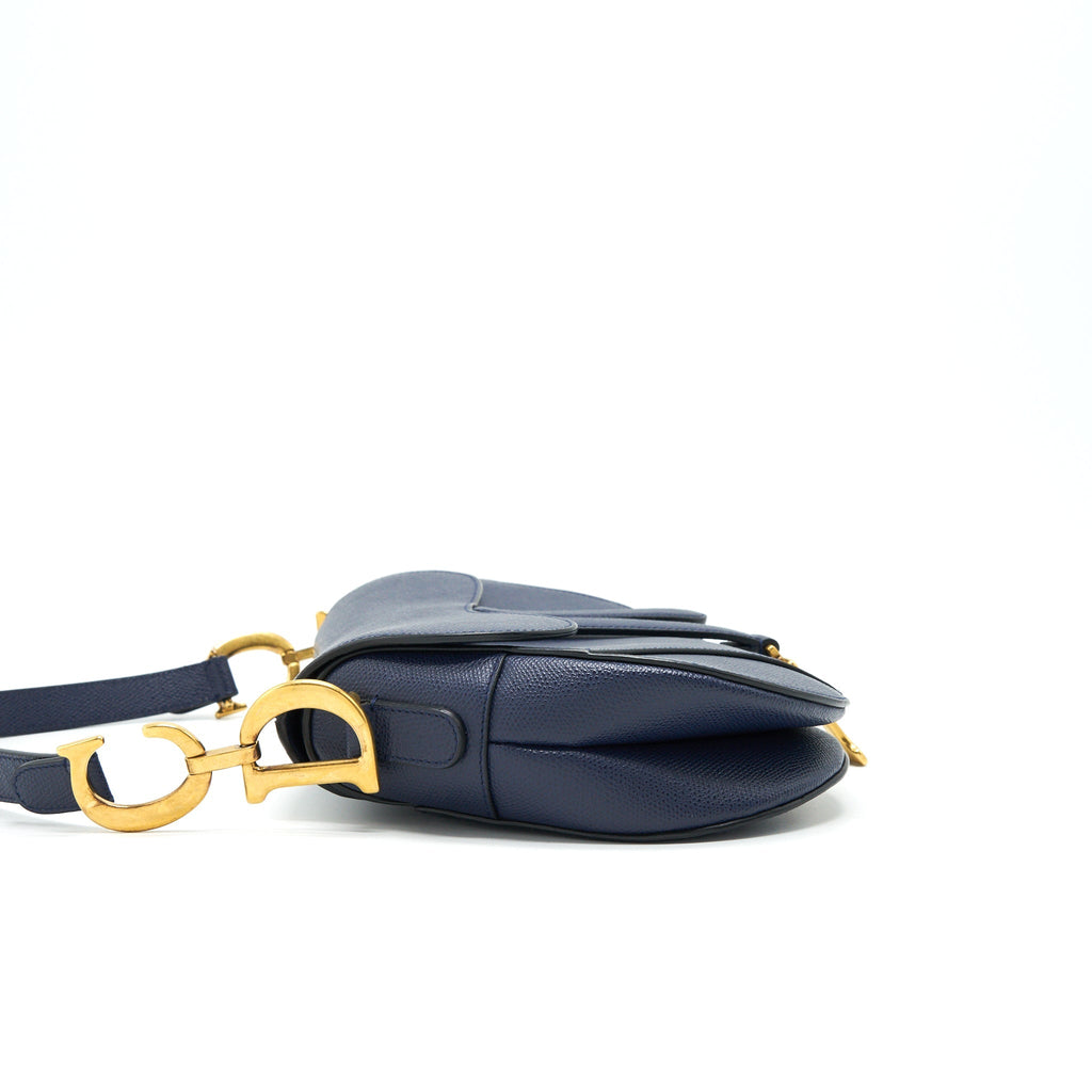 CHRISTIAN DIOR MEDIUM SADDLE BAG INDIGO BLUE