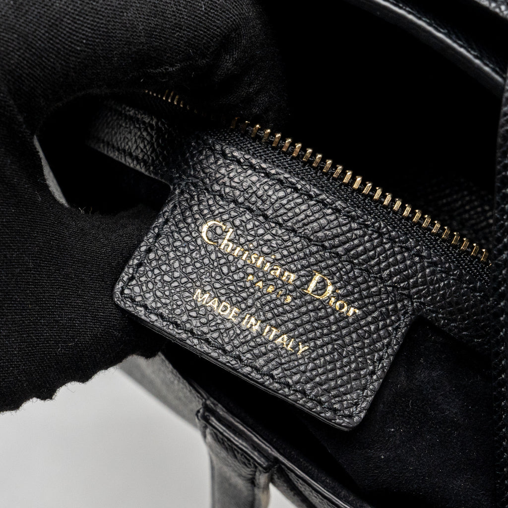 DIOR MEDIUM SADDLE BAG CALFSKIN BLACK GHW