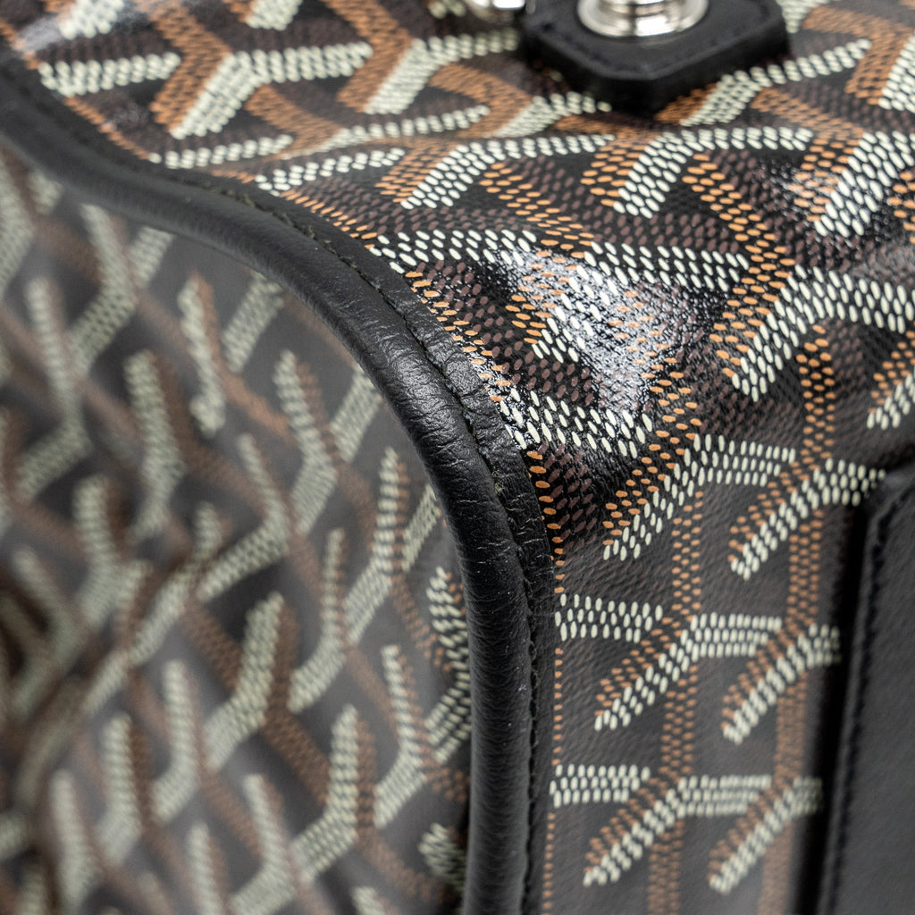 GOYARD SAINT LEGER BACKPACK GOYARDLINE CANVAS BLACK SHW