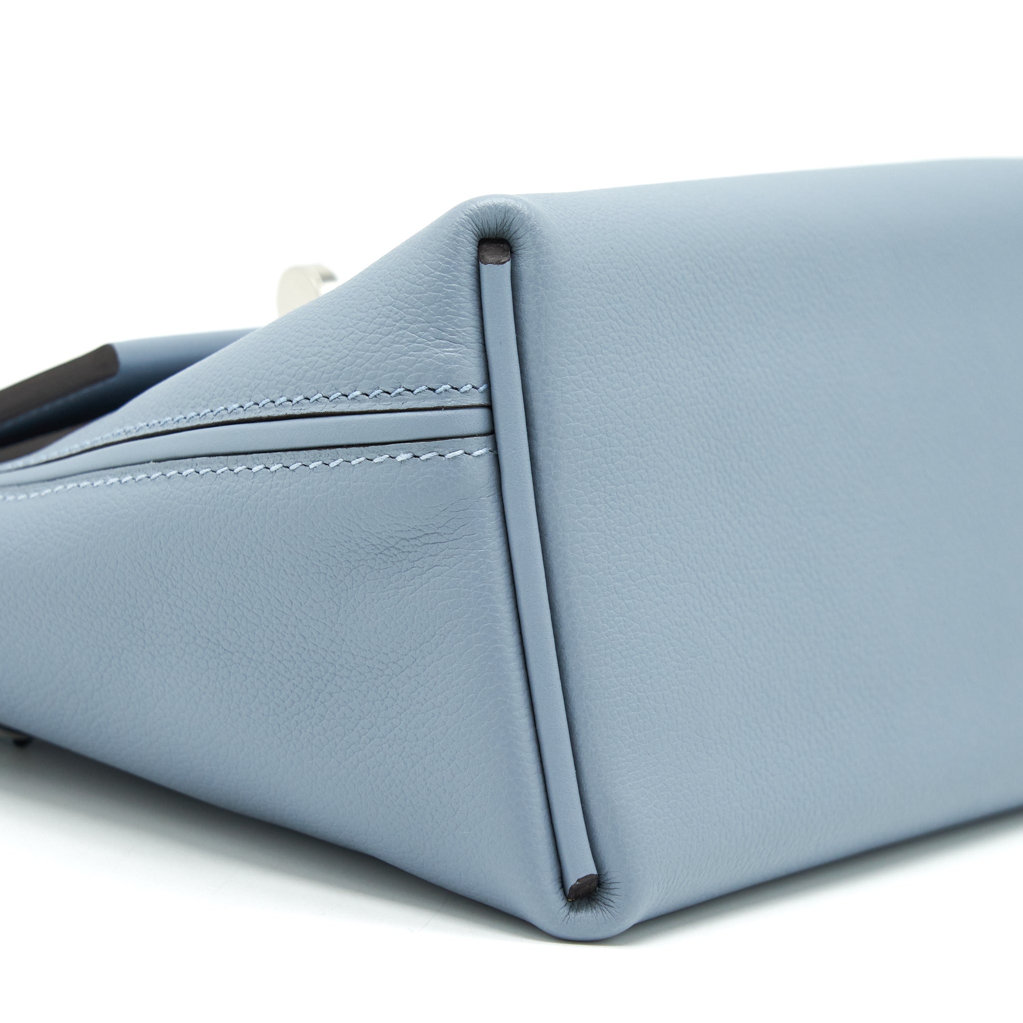 HERMES MINI 24/24 2424-21 BAG SWIFT/ EVERCOLOR BLUE LINE SHW