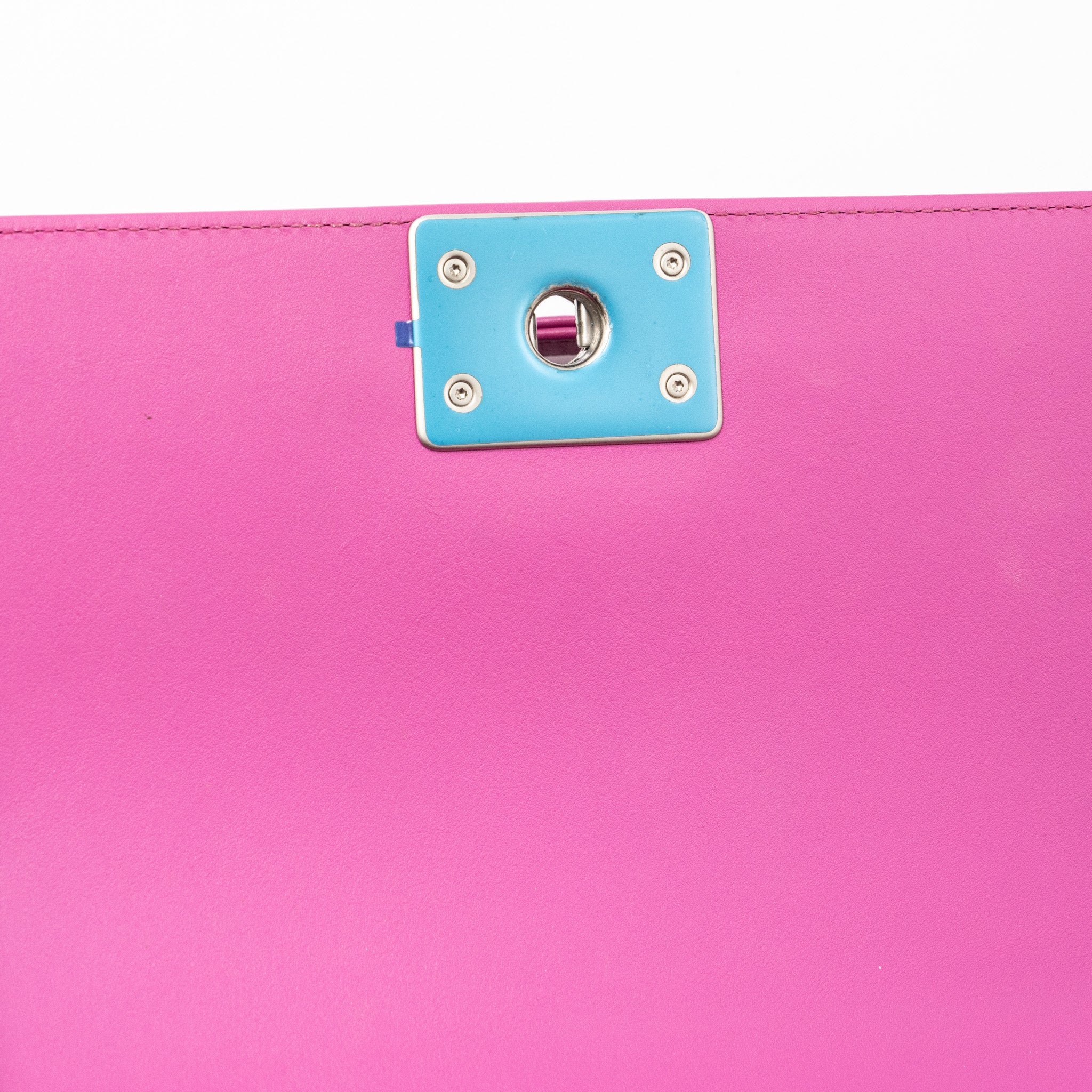 CHANEL MEDIUM BOY BAG PYTHON PINK BRUSHED SHW