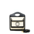 BURBERRY MINI TWO-TONE CANVAS/LEATHER POCKET BAG