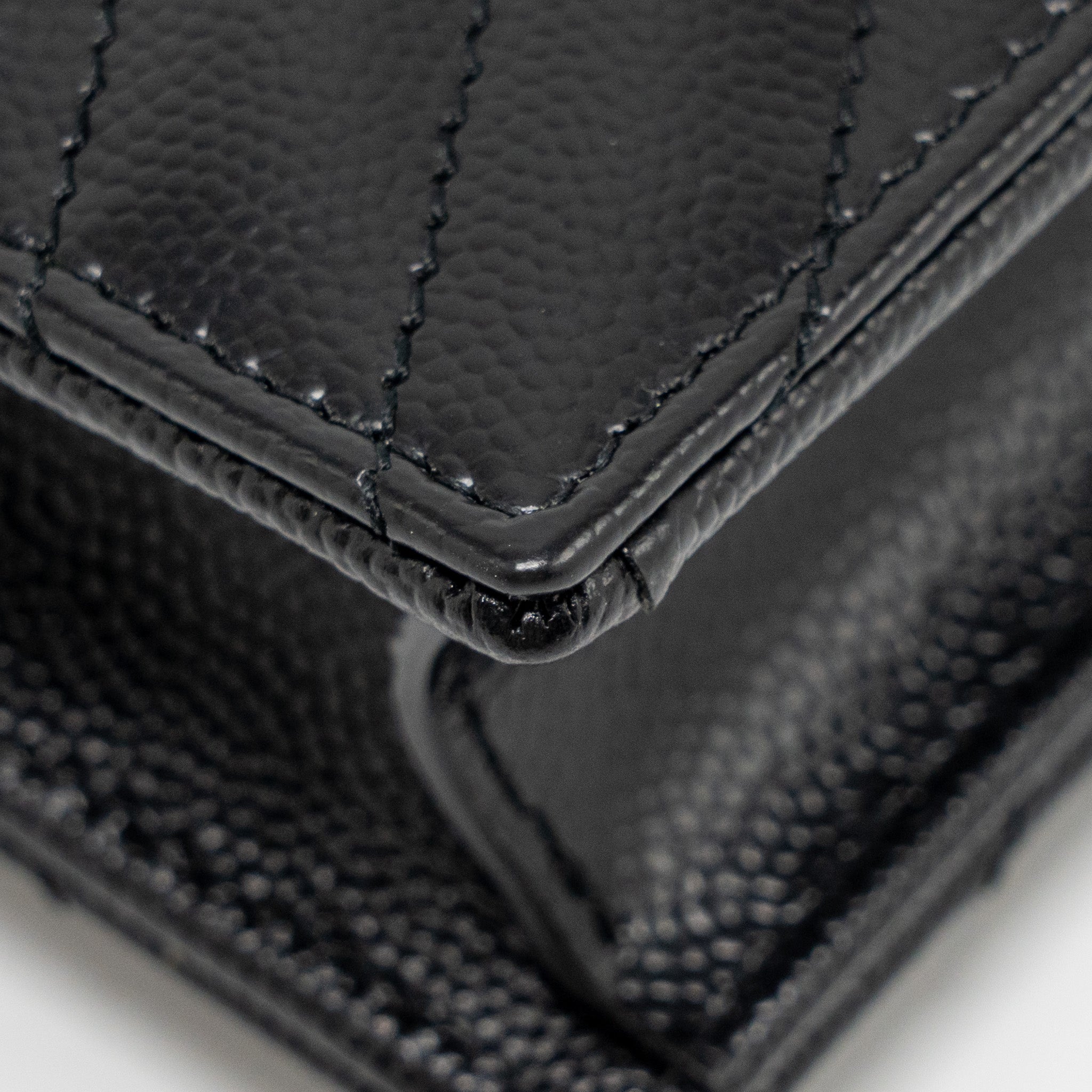 SAINT LAURENT/ YSL ENVELOPE CHAIN WALLET CALFSKIN BLACK SHW