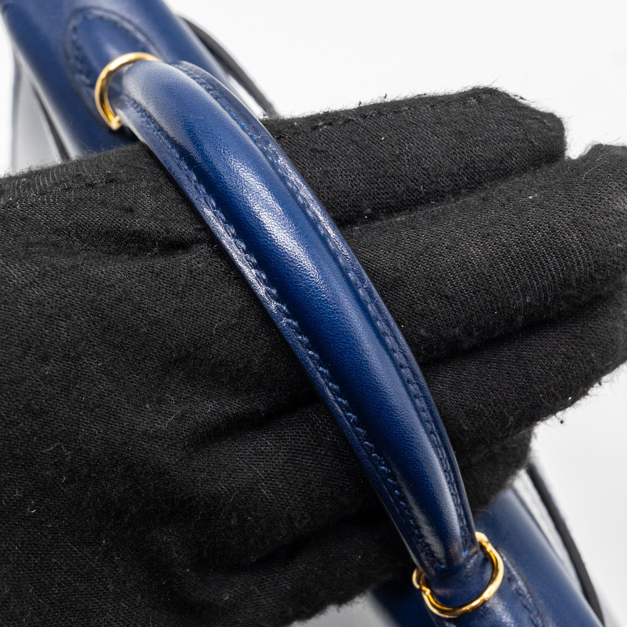 HERMES MINI KELLY II BOX CALFSKIN BLUE SAPHIR GHW