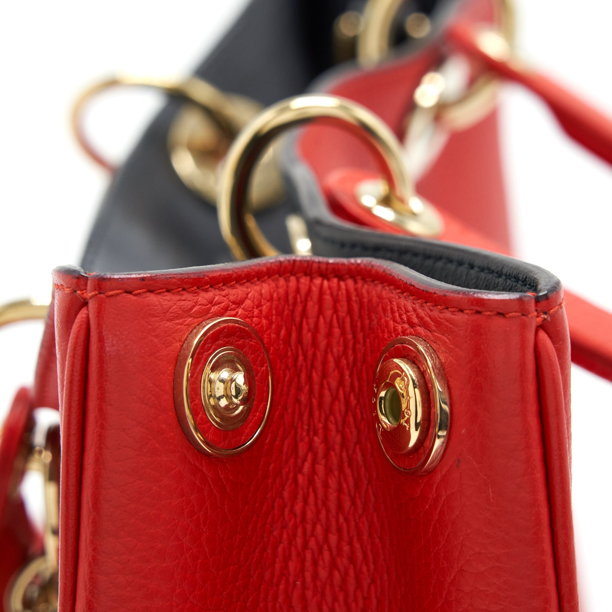 DIOR DIORISSIMO TOTE BAG RED LGHW