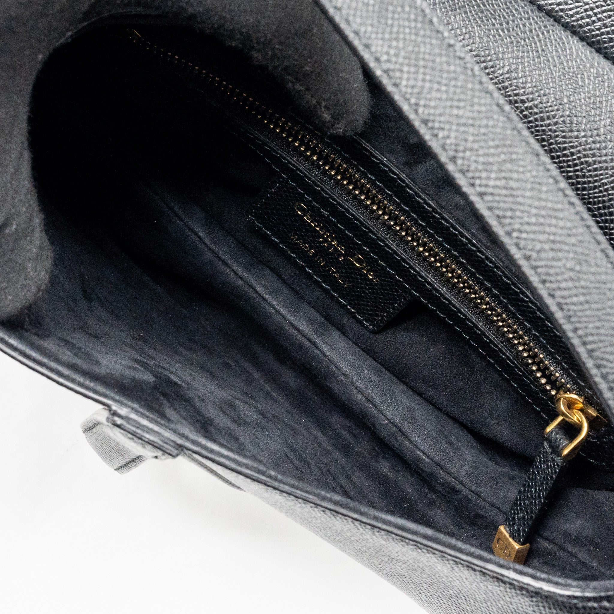 DIOR MEDIUM SADDLE BAG CALFSKIN BLACK GHW