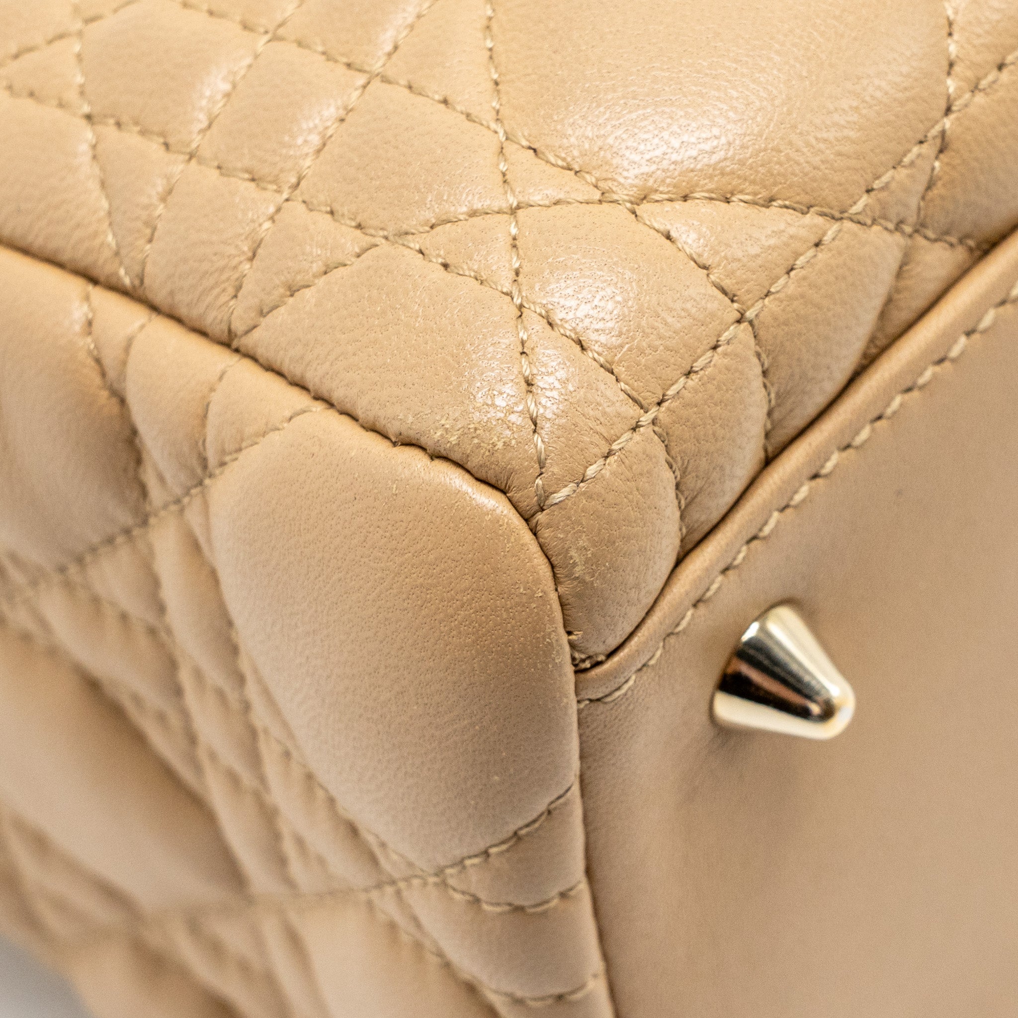 DIOR MEDIUM LADY DIOR LAMBSKIN BEIGE LGHW