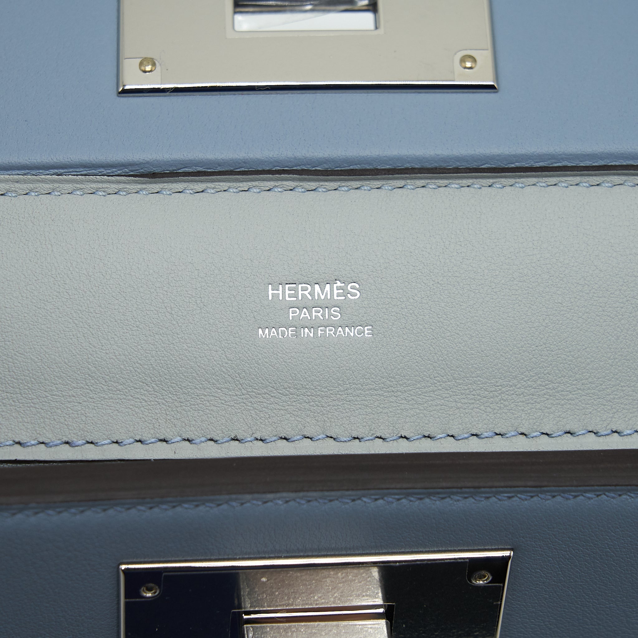 HERMES MINI 24/24 2424-21 BAG SWIFT/ EVERCOLOR BLUE LINE SHW