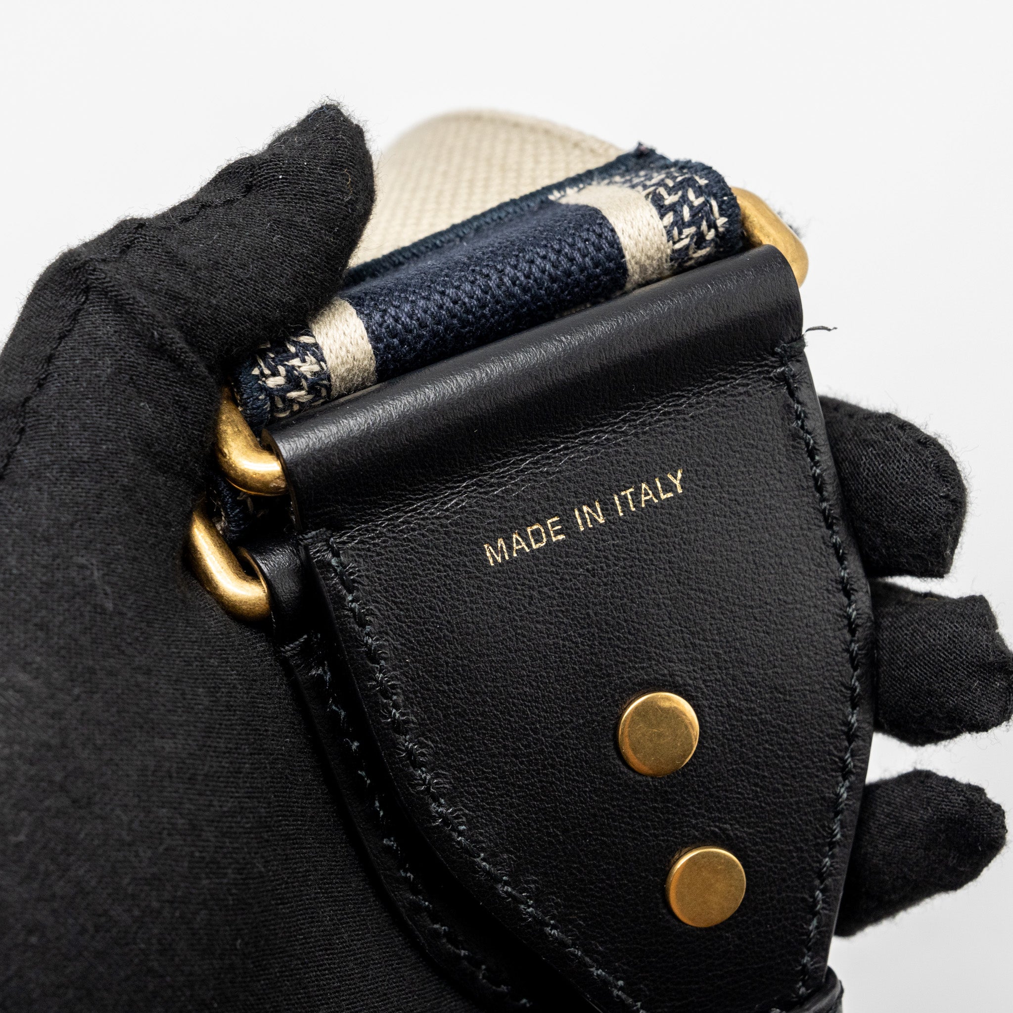 DIOR MEDIUM SADDLE BAG CALFSKIN BLACK GHW