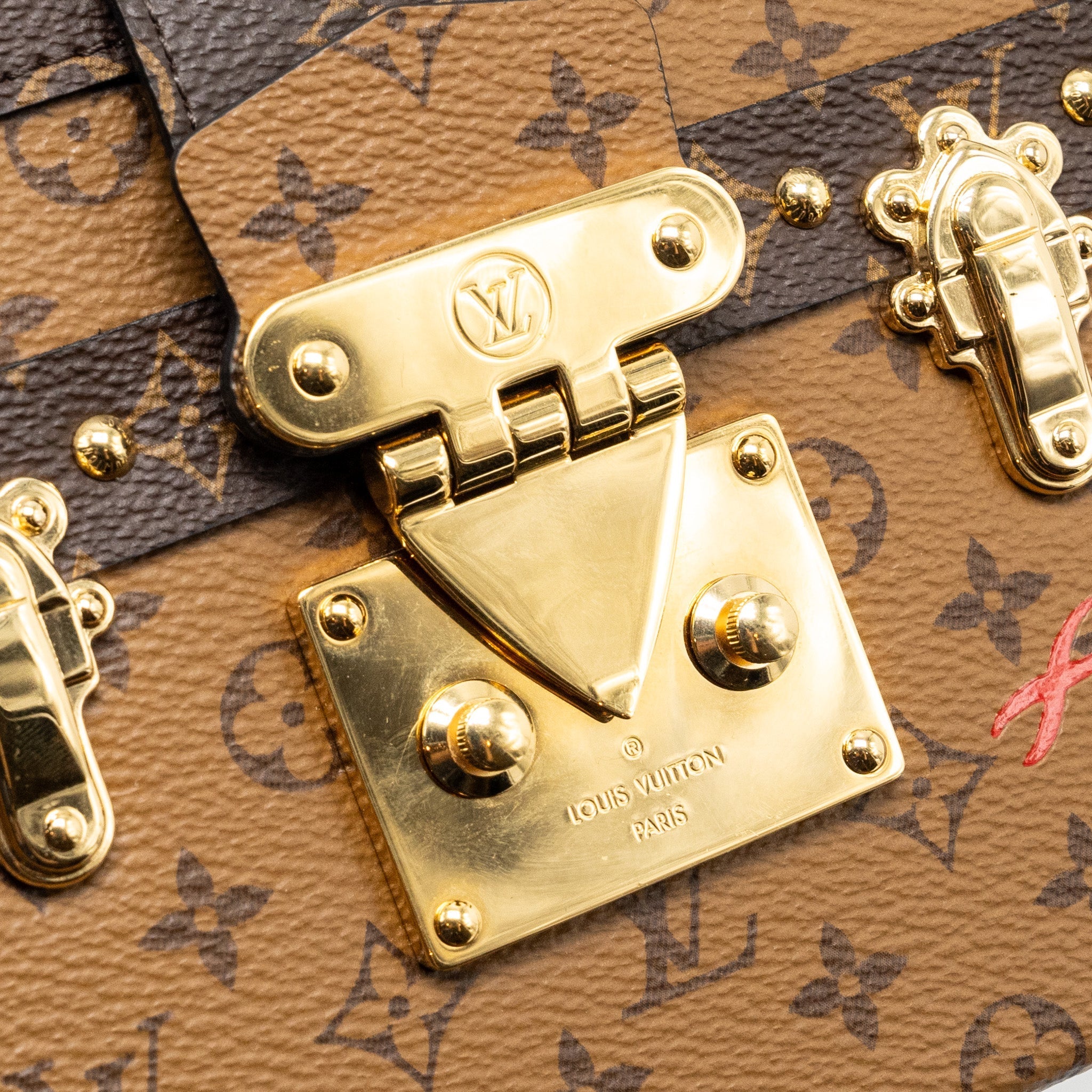 LOUIS VUITTON PETITE MALLE MONOGRAM REVERSE CANVAS GHW