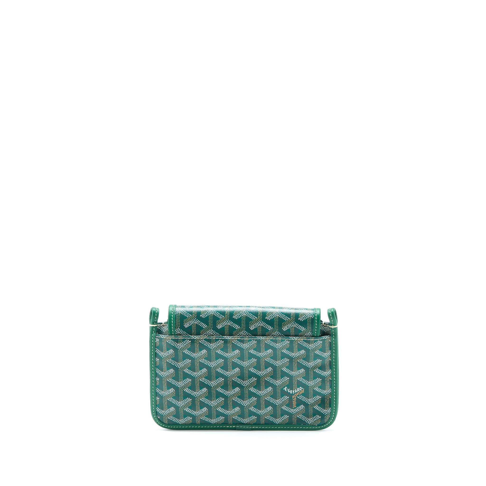 GOYARD PORTEFEUILLE POCHETTE PLUMET GOYARDINE CANVAS VERT SHW