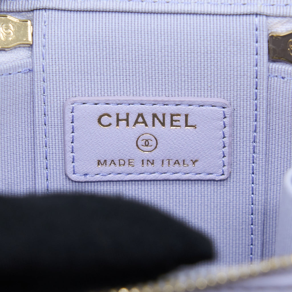 CHANEL TOP HANDLE MINI VANITY CASE LIGHT PURPLE LGHW