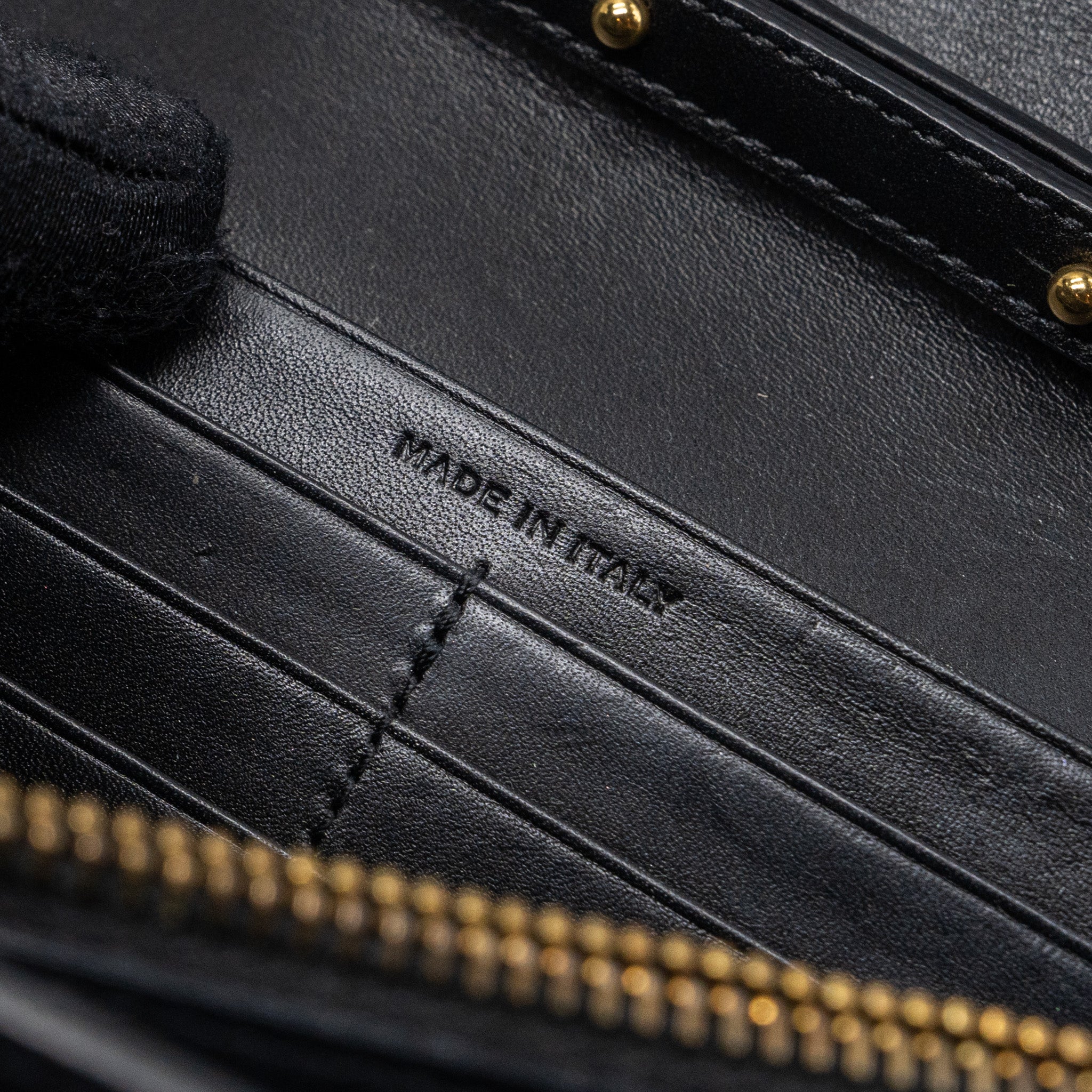 SAINT LAURENT FLAP CHAIN BAG LAMBSKIN BLACK GHW