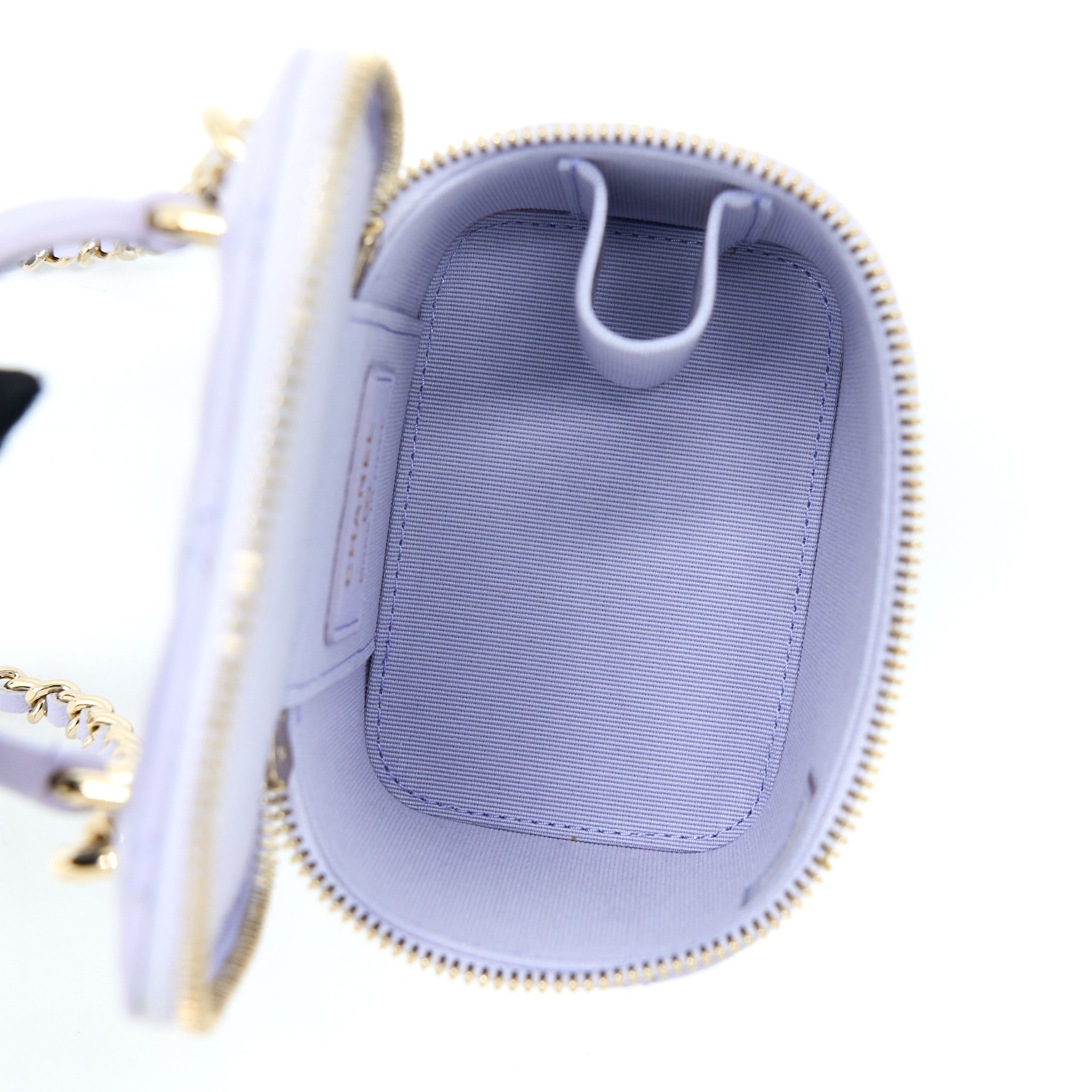 CHANEL TOP HANDLE MINI VANITY CASE LIGHT PURPLE LGHW
