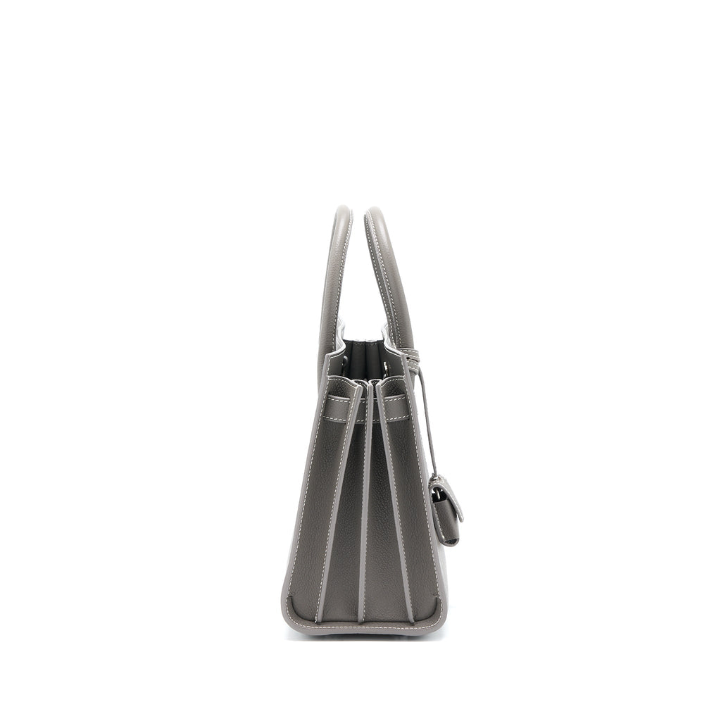 SAINT LAURENT BABY SAC DE JOUR CALFSKIN GREY SHW