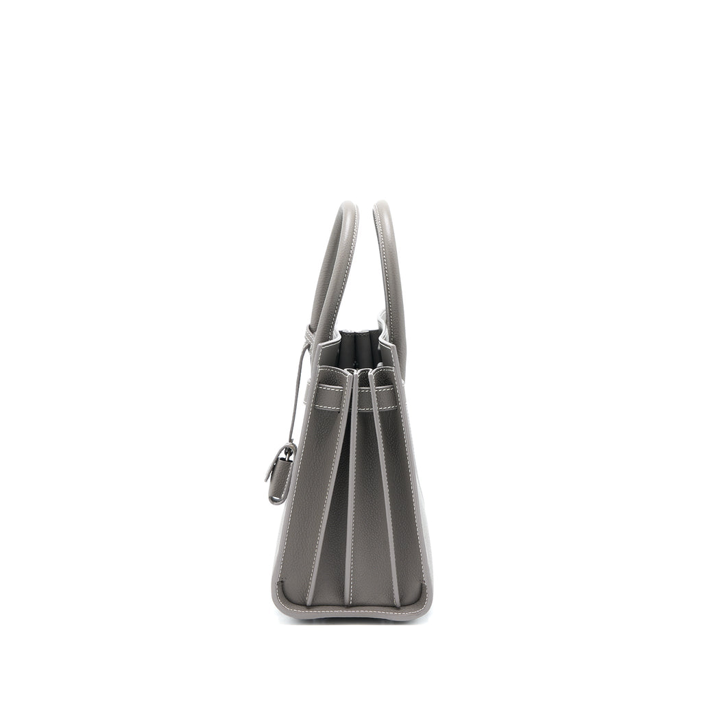 SAINT LAURENT BABY SAC DE JOUR CALFSKIN GREY SHW