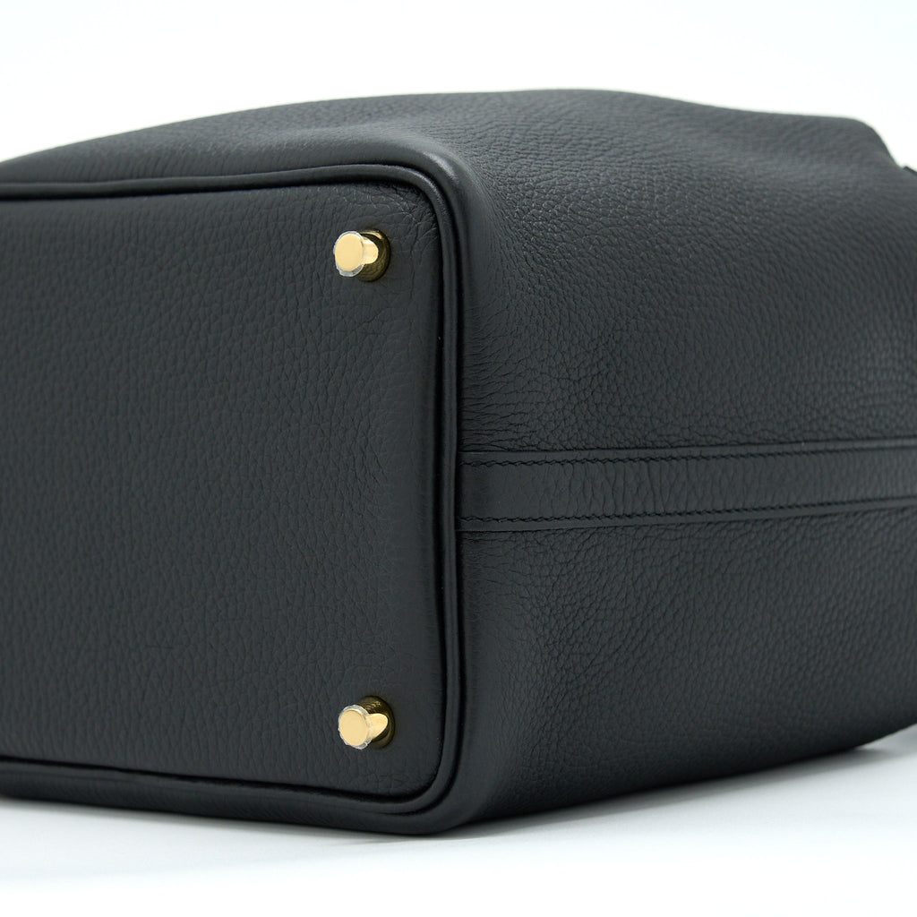 HERMES PICOTIN 18 LOCK BAG CLEMENCE BLACK GHW