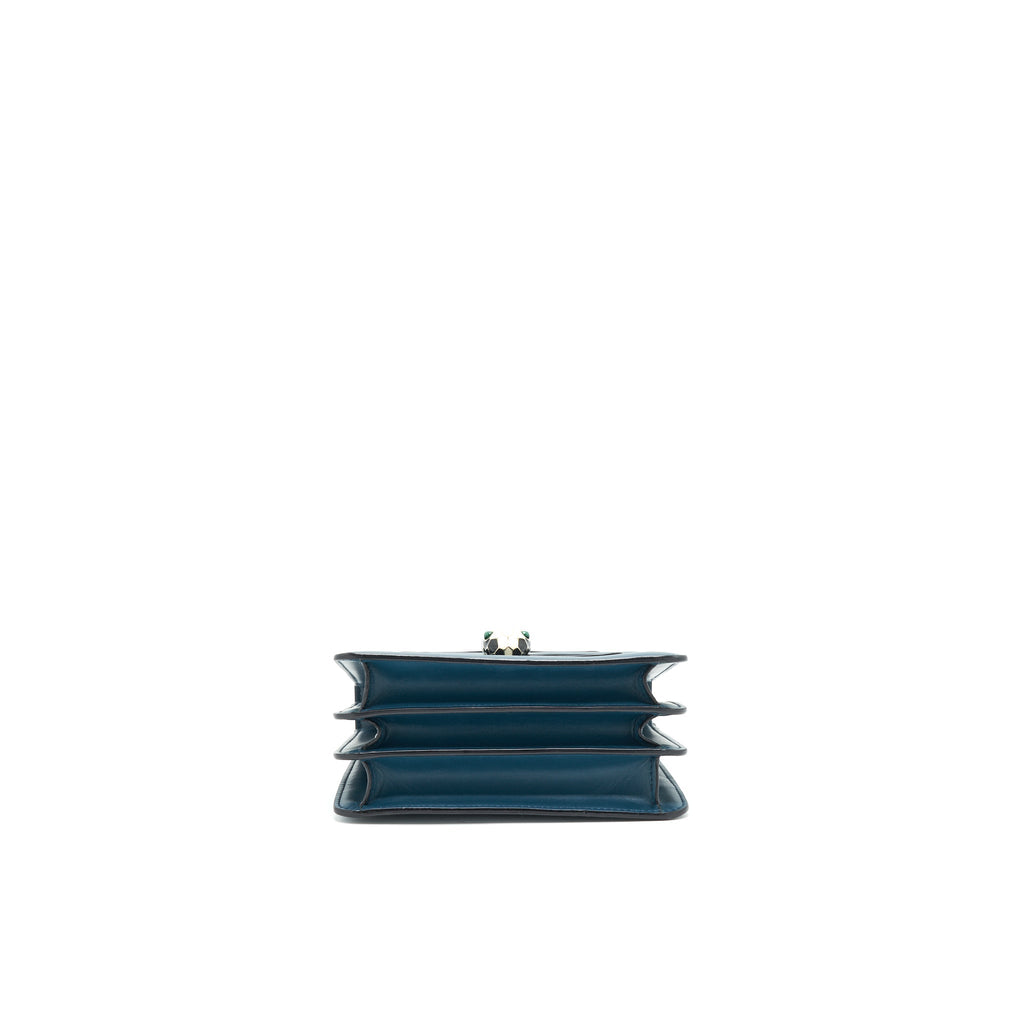 BVLGARI SERPENTI FOREVER TOP HANDLE BAG DARK GREEN