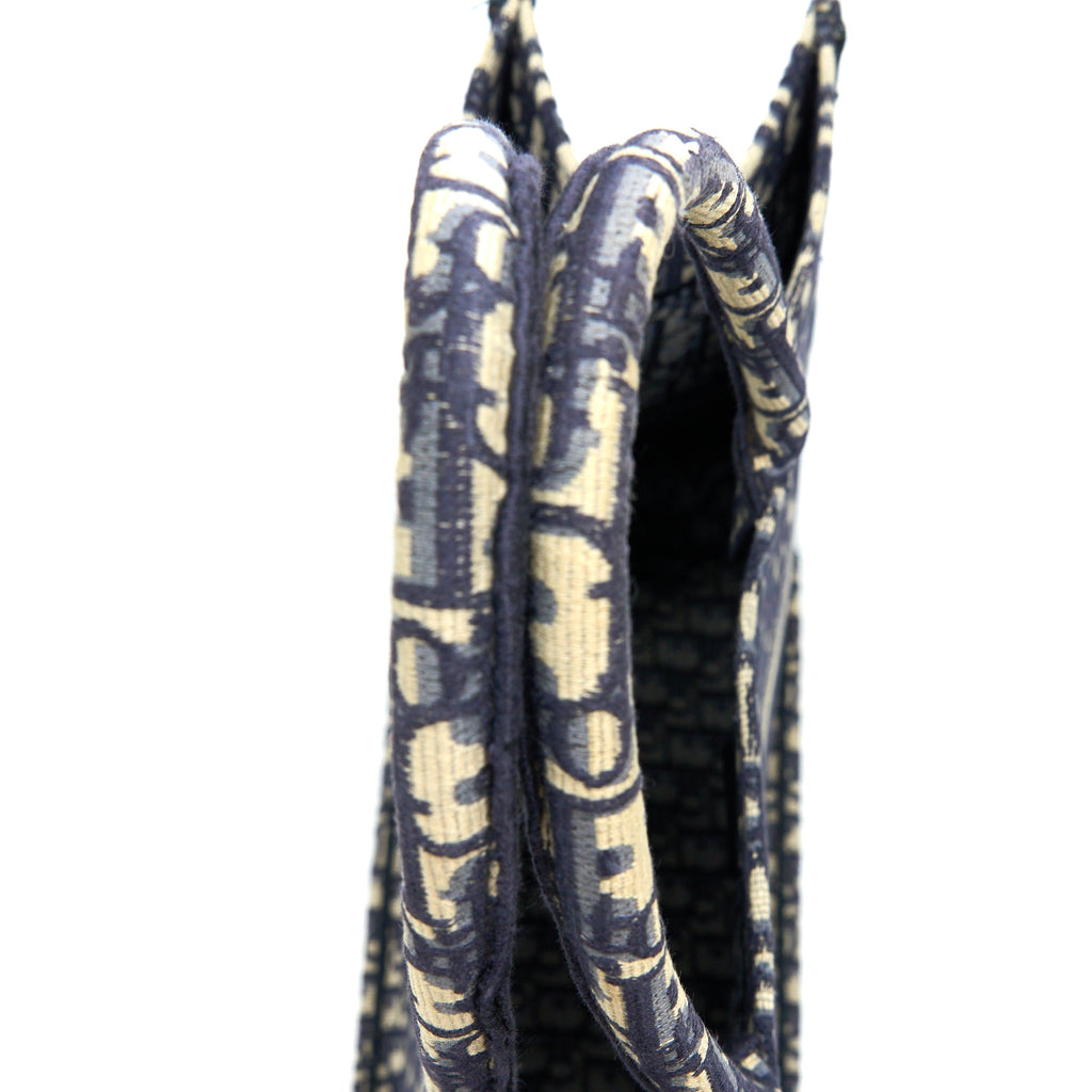 DIOR LARGE BOOK TOTE BLUE BLUE OBLIQUE JACQUARD