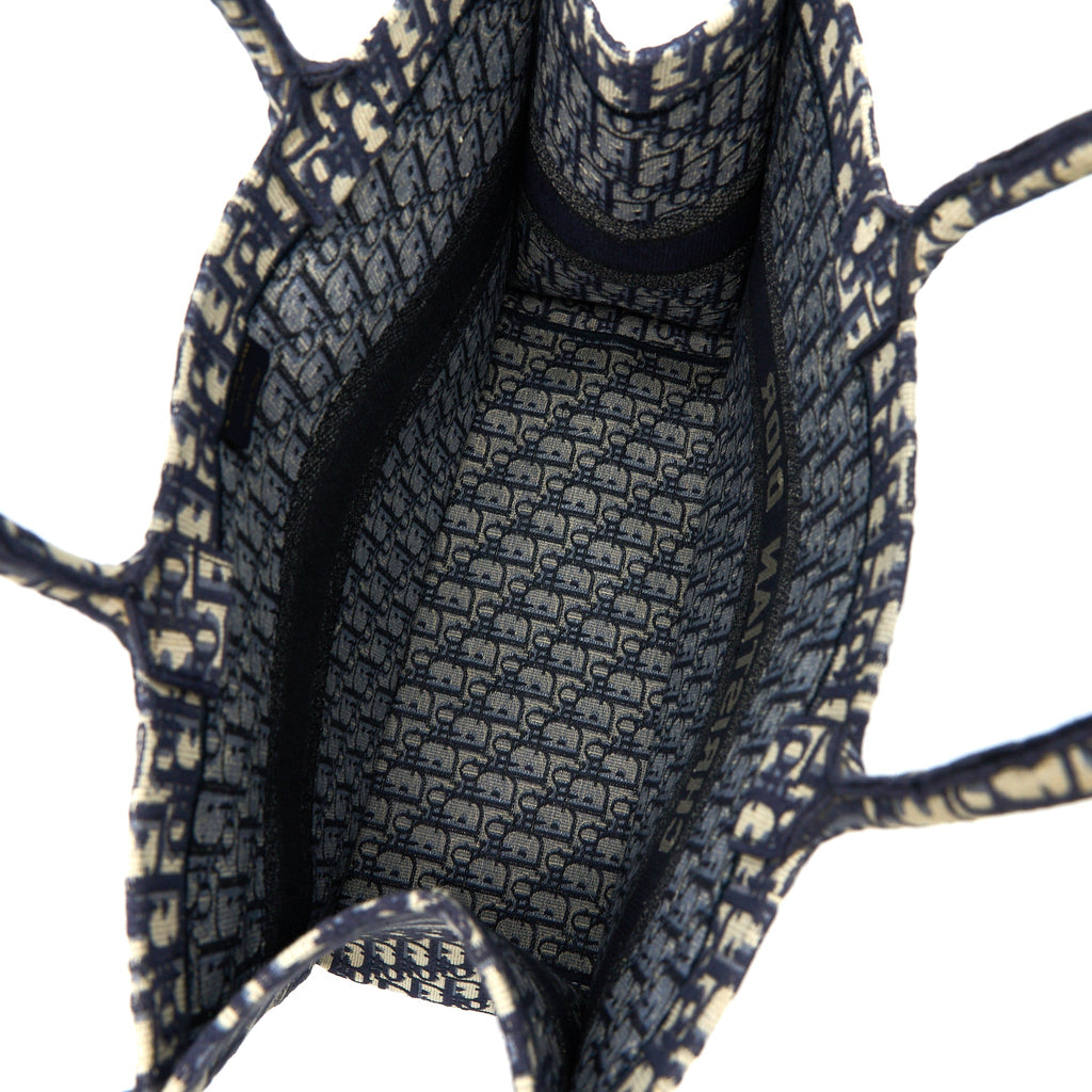 DIOR LARGE BOOK TOTE BLUE BLUE OBLIQUE JACQUARD