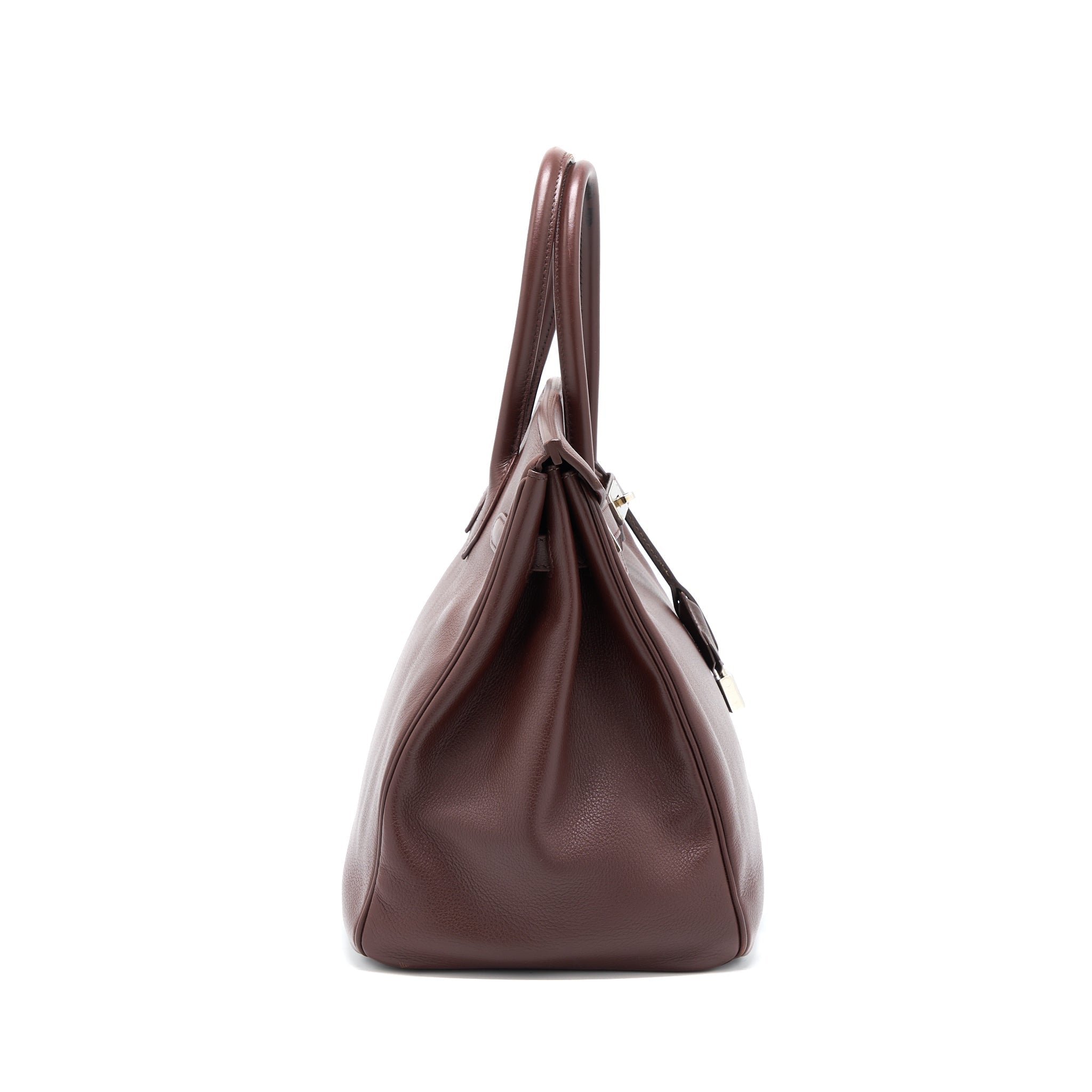 HERMES BIRKIN 35 EVERGRAIN BORDEAUX SHW