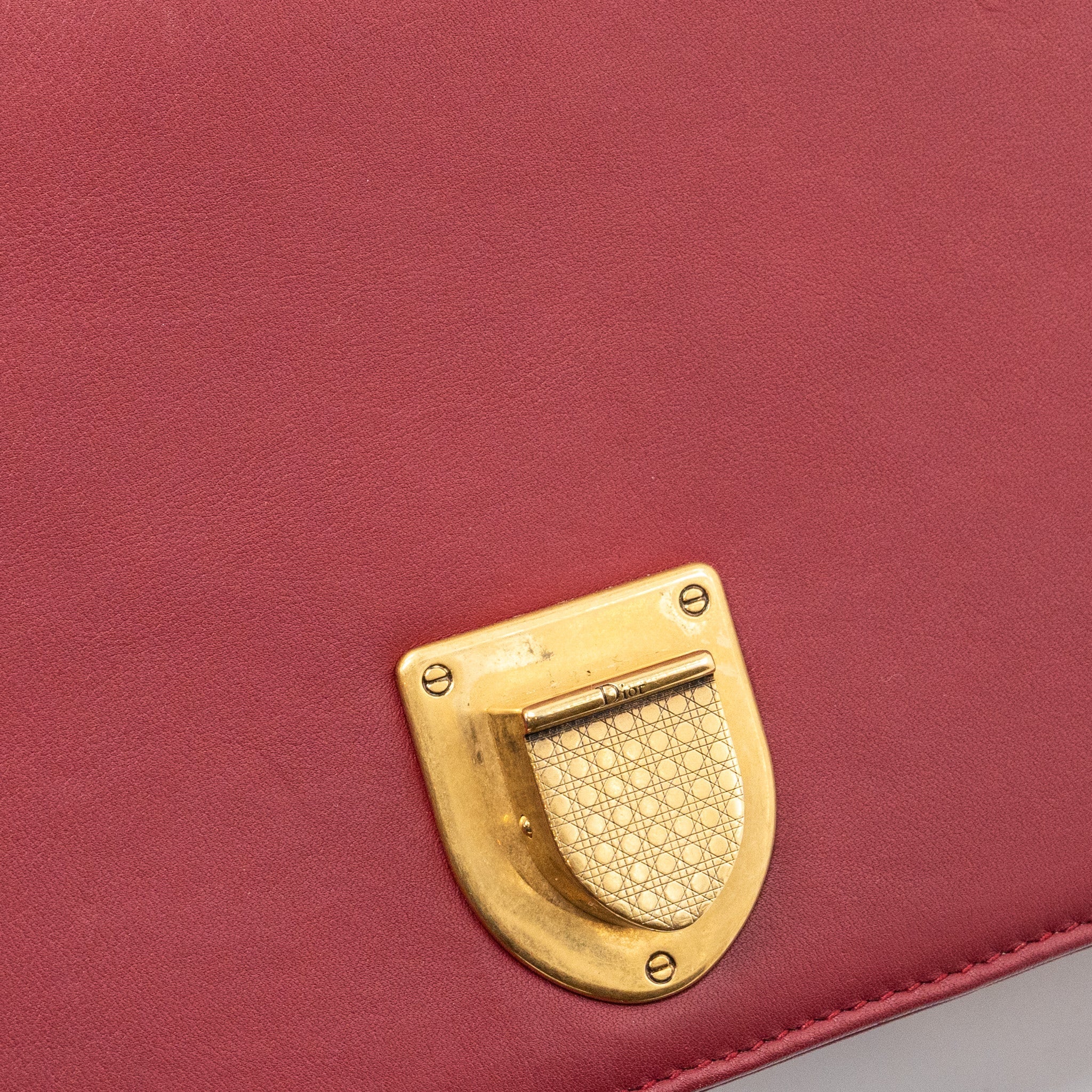 DIOR MEDIUM DIORAMA STUDDED LAMBSKIN RED GHW