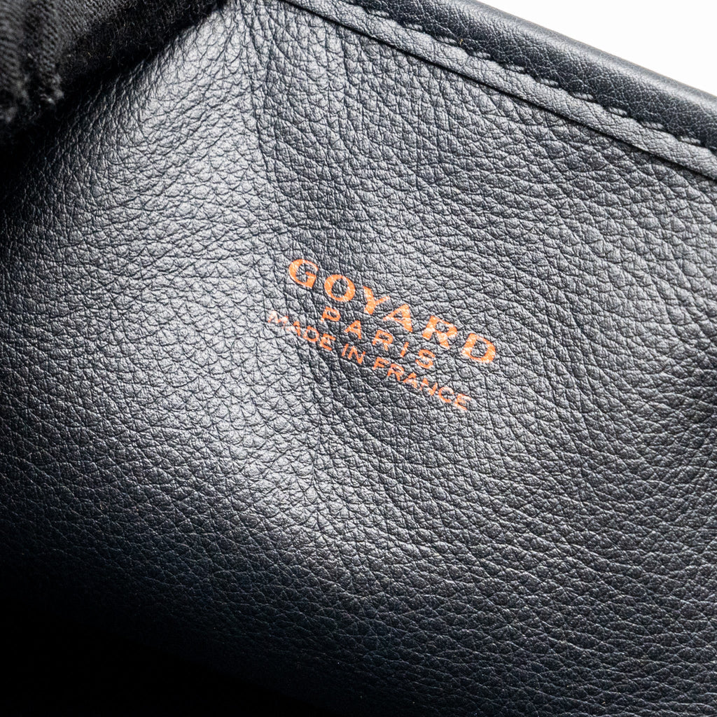 GOYARD MINI ANJOU TOTE BAG GOYARDLINE CANVAS / CALFSKIN BLACK SHW