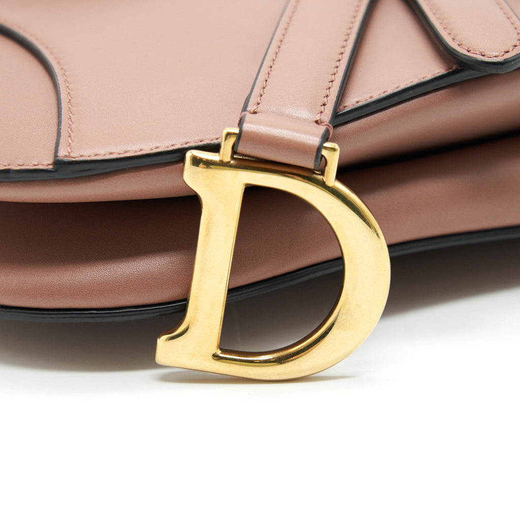 DIOR SMALL SADDLE BAG ROSE TAUPE GHW