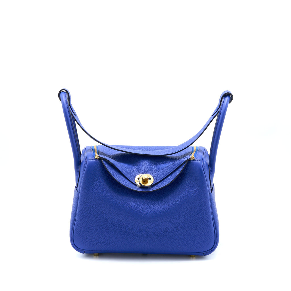 HERMES LINDY 26 CLEMENCE BLUE ROYAL GHW