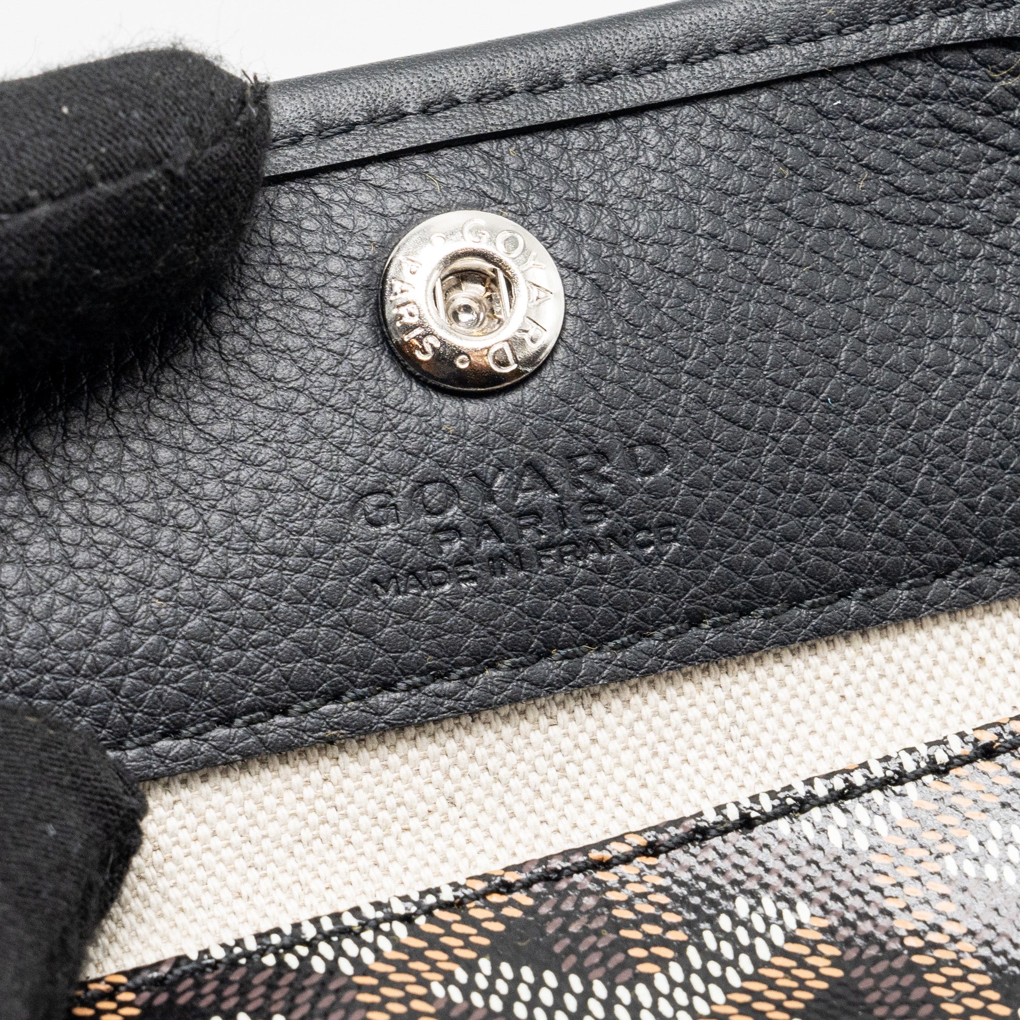 GOYARD MINI ANJOU TOTE BAG GOYARDLINE CANVAS / CALFSKIN BLACK SHW