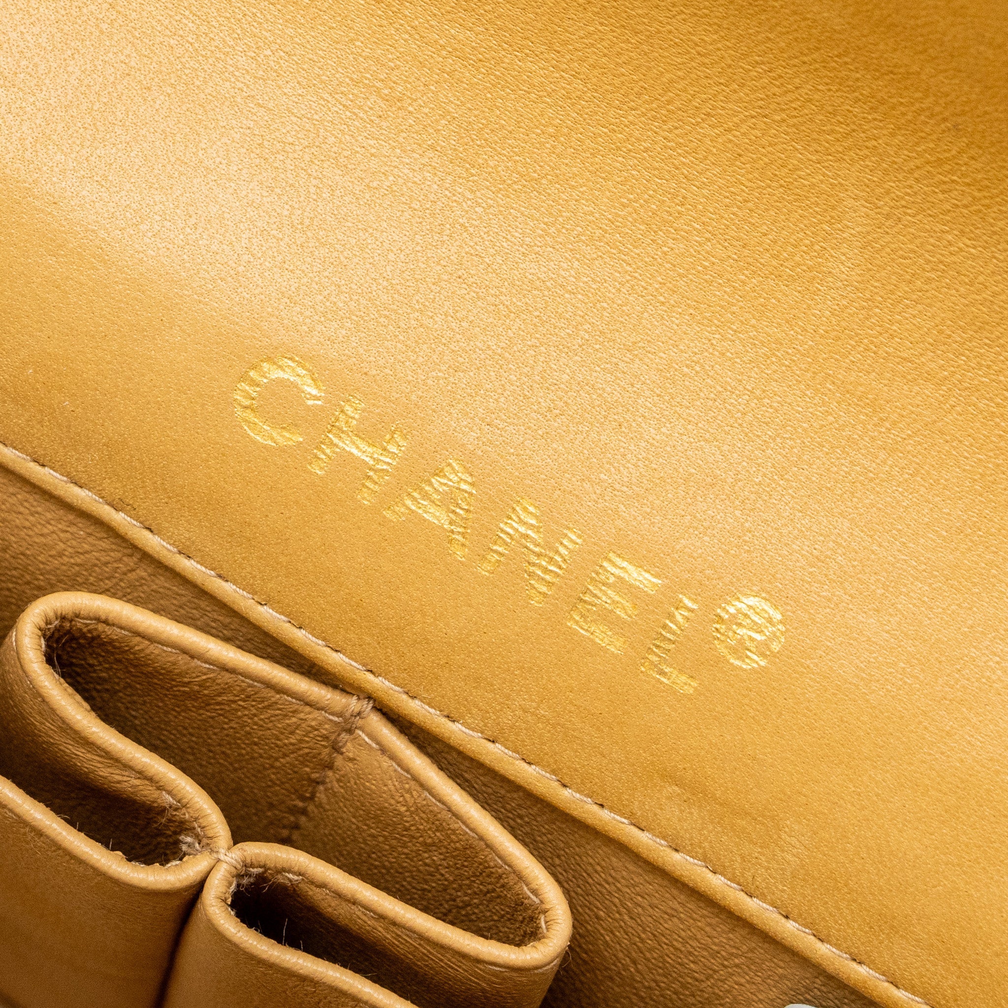 CHANEL VINTAGE FLAP BAG DARK BEIGE GHW