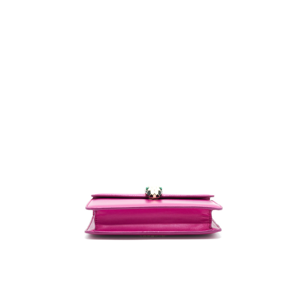 BVLGARI SERPENTI FOREVER CROSSBODY BAG CARMINE JASPER GALUCHAT SKIN AND SMOOTH CALF LEATHER
