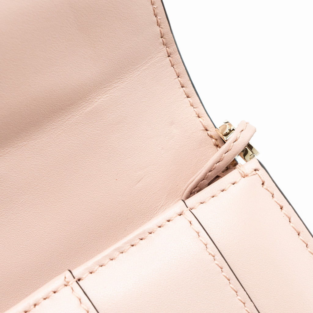 BVLGARI SERPENTI FOREVER CLUTCH WITH CHAIN CALFSKIN PINK LGHW