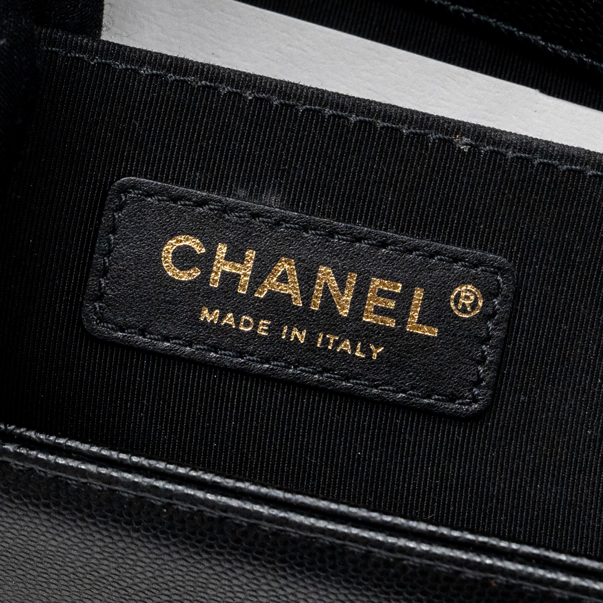 CHANEL MEDIUM CLASSIC BOY BAG CAVIAR BLACK GHW