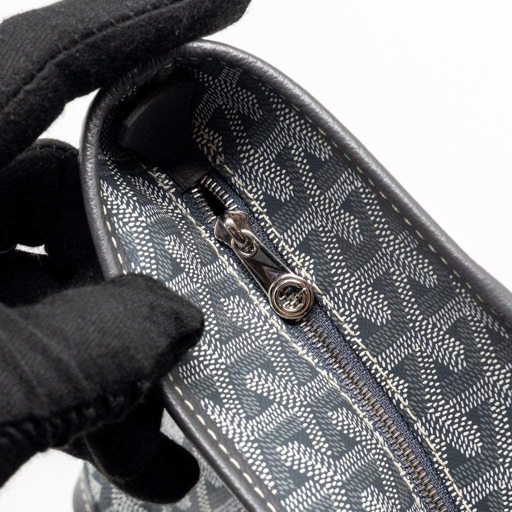 GOYARD ARTOIS TOTE BAG GOYARDLINE CANVAS / CALFSKIN GREY SHW
